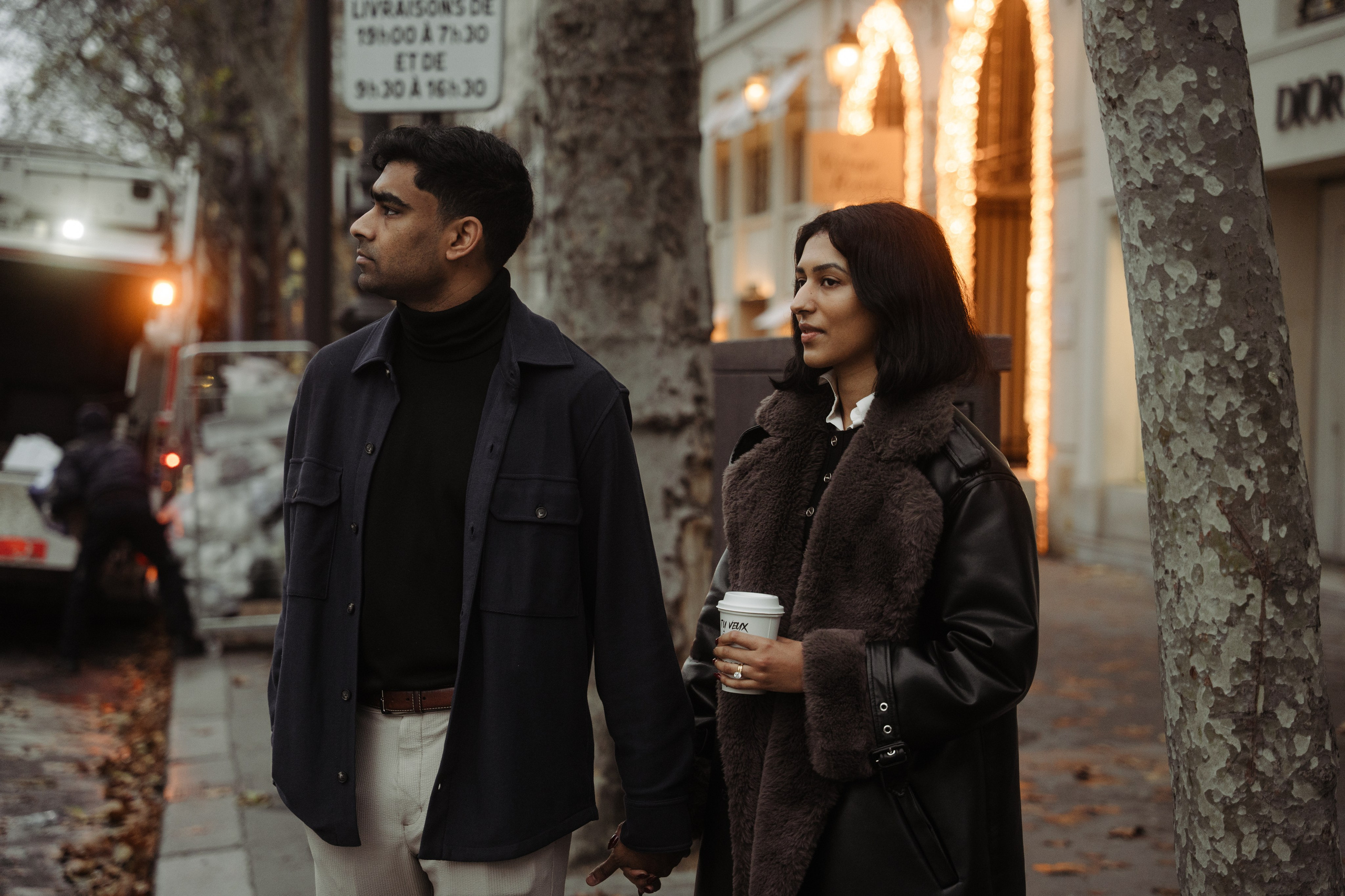 Abi & Sai — Christmas in Paris. Фотограф в Париже Полина Осипова