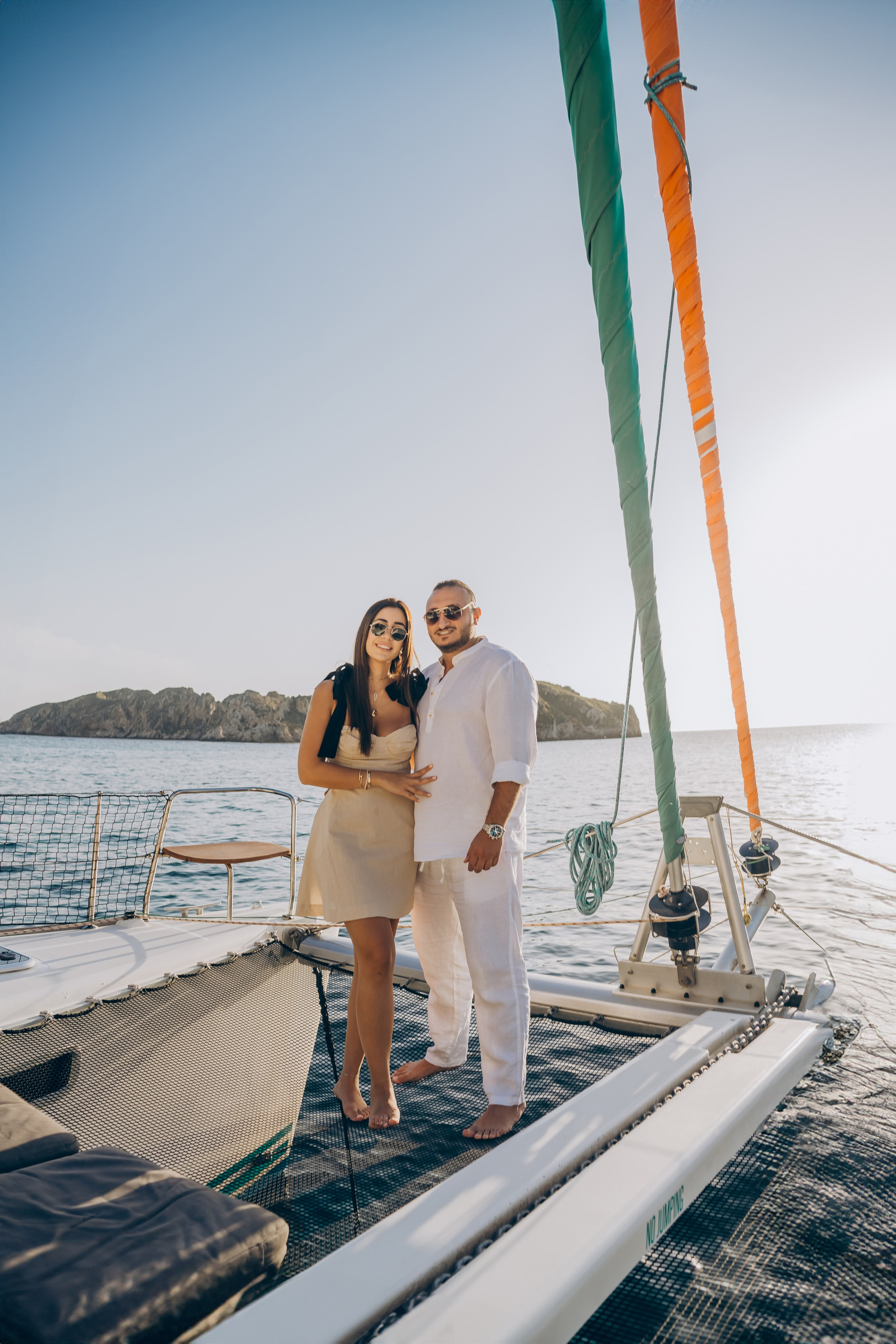 Engagement on a yacht at sunset. Фотограф у Пальма де Майорка