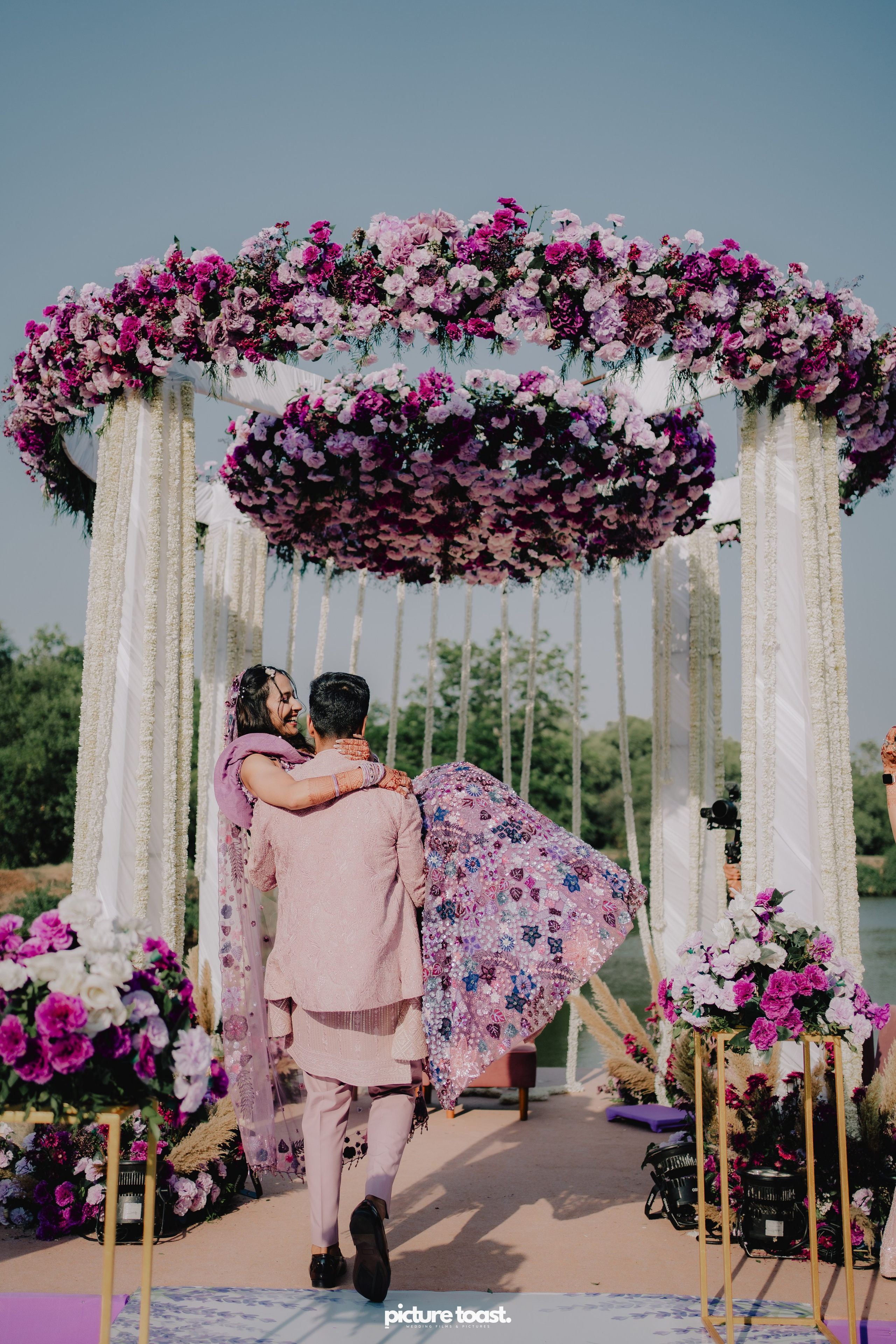 Varamala Ft. Barbie & Aneesh. Fine art Wedding Photographers in India & Canada