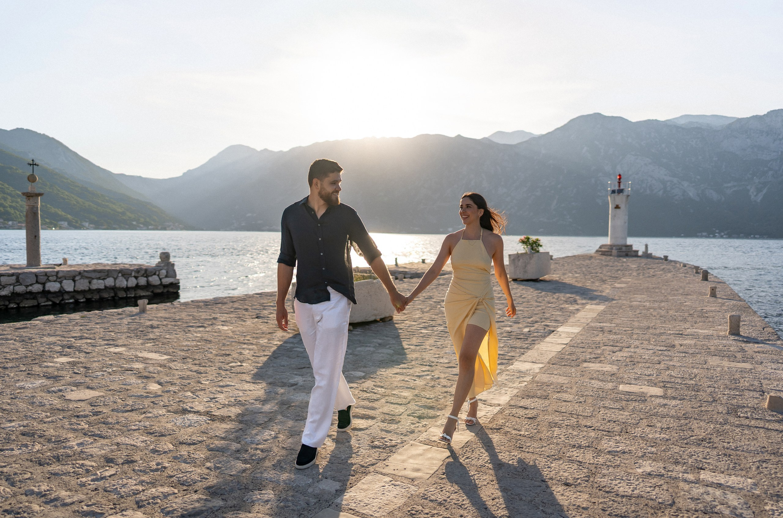 Perast Engagement Photoshoot. Bryllupsfotograf og videograf i Montenegro | Maria & Vasilii
