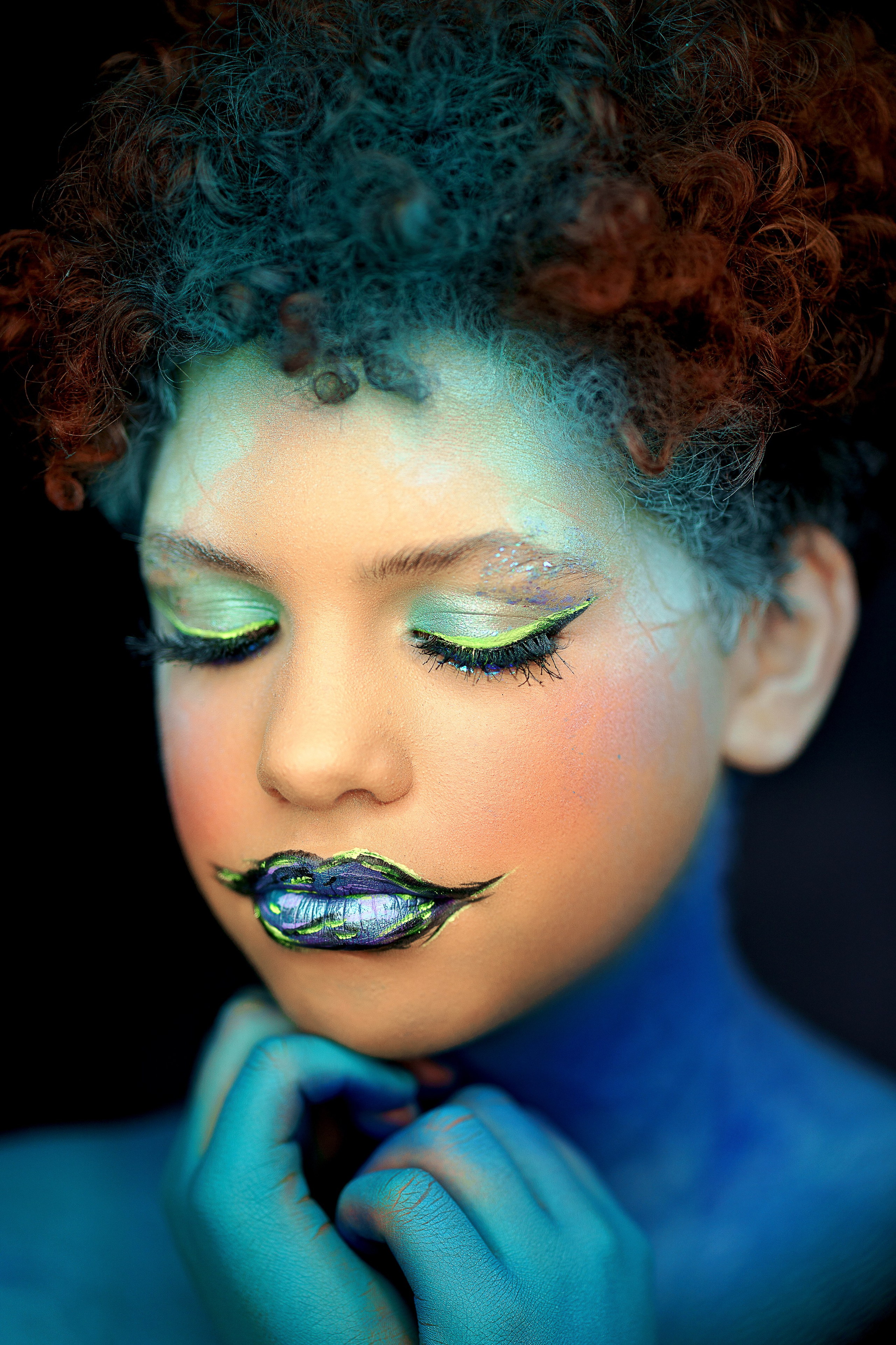 Creative makeup. Familien, Portrait und Konzeptualfotografie in Genf, Schweiz