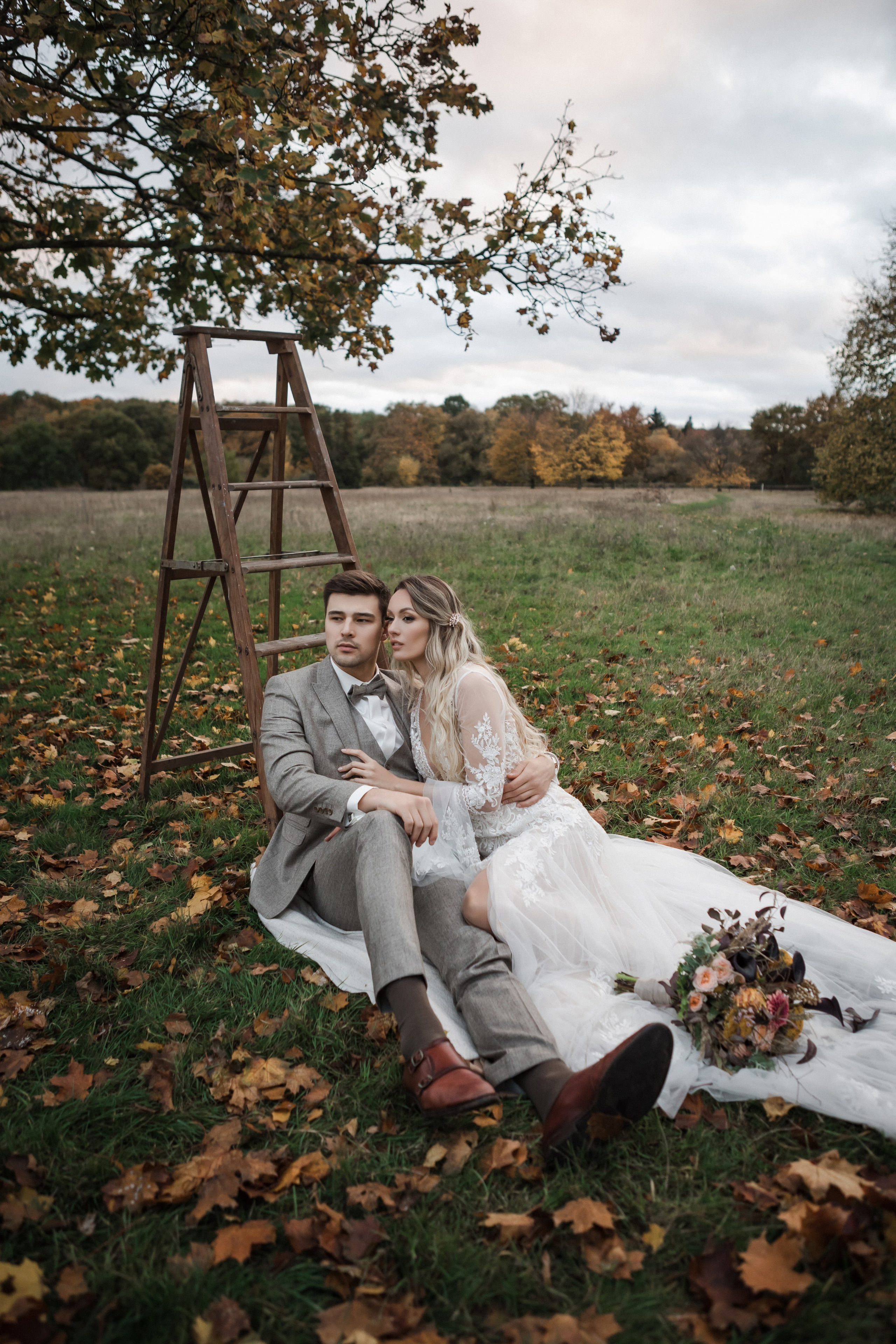 Осенняя свадьба на природе. Фотограф из Ганновера Анна Хорст