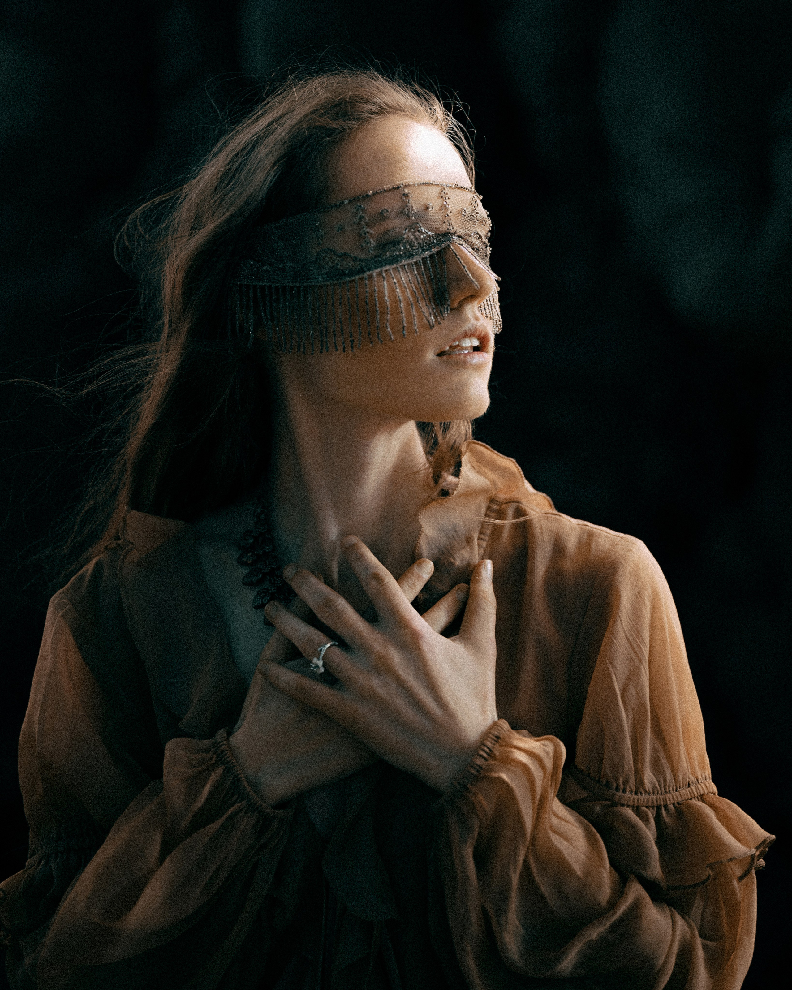 Fantasy Photoshoot in a Medieval Castle in ethereal light. Moth & Moss Photography