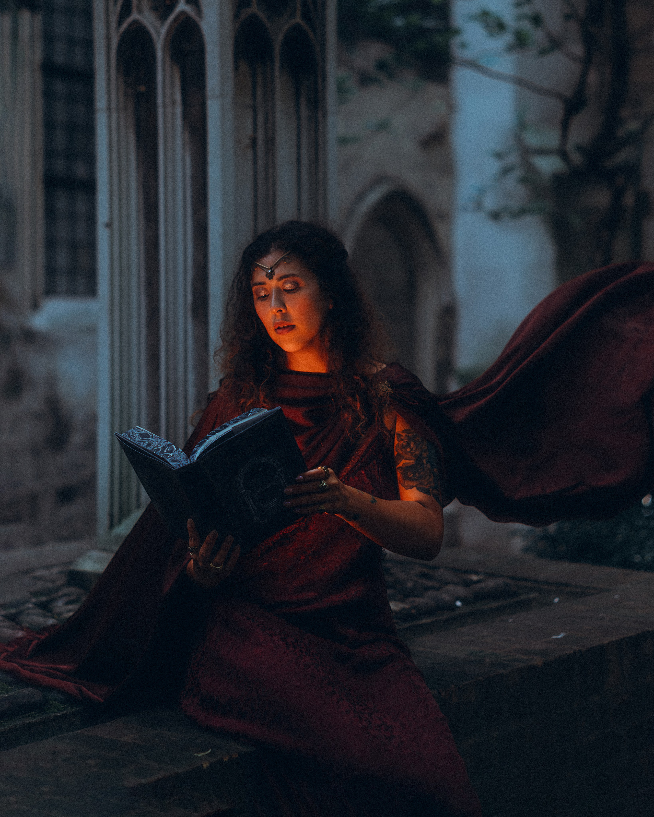 Fairy in Medieval Ruins Photoshoot. Moth & Moss Photography