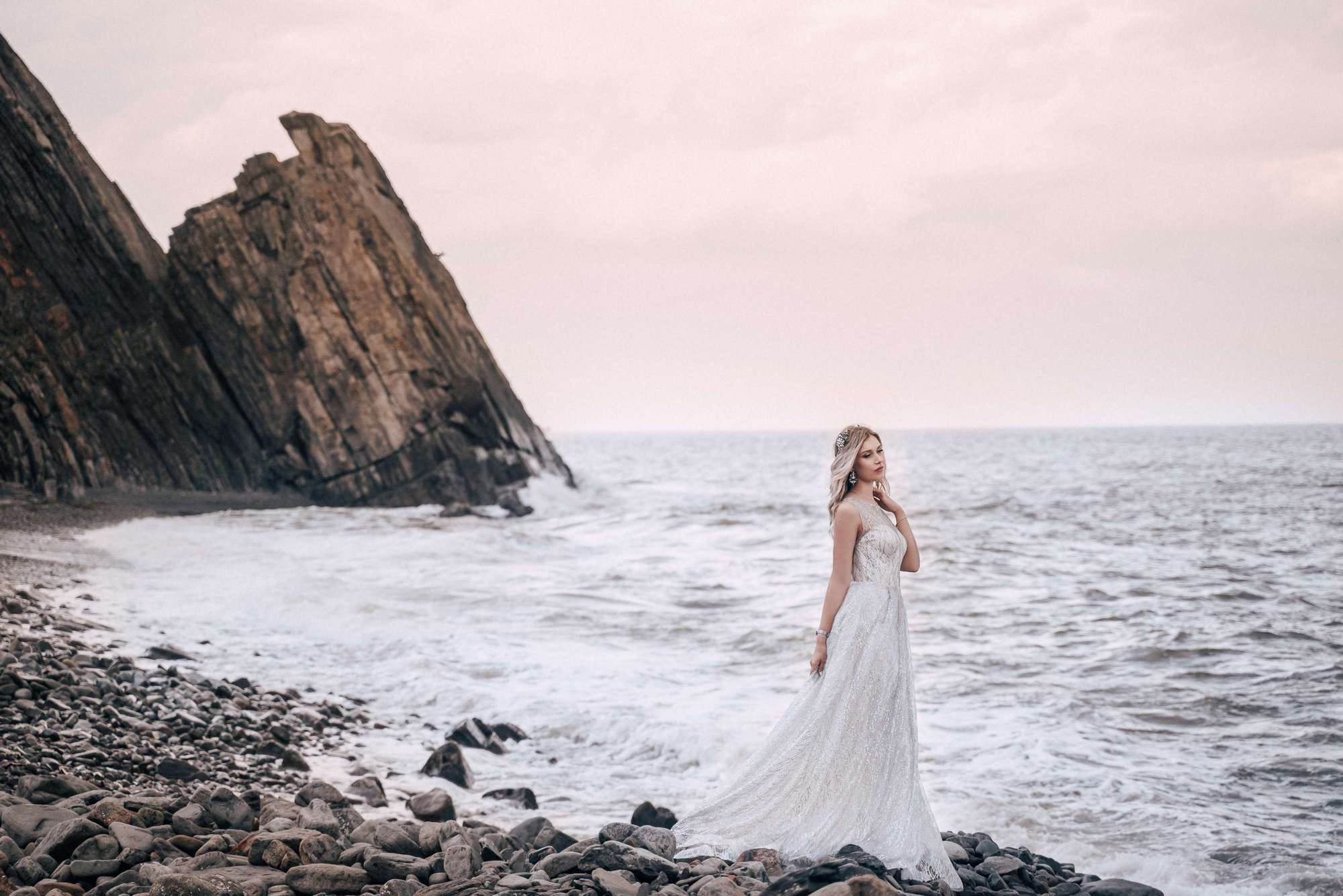 Rocky Ocean Elopement. Wedding Photography & Videography Team in California, Los Angeles, San Francisco, San Diego and Travel