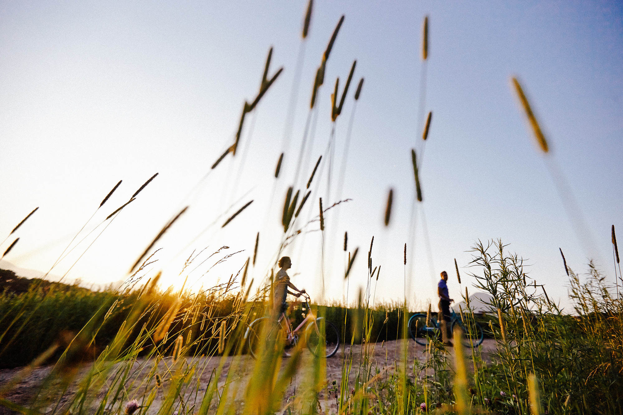 Engagement with bikes. Wedding Photography & Videography Team in California, Los Angeles, San Francisco, San Diego and Travel