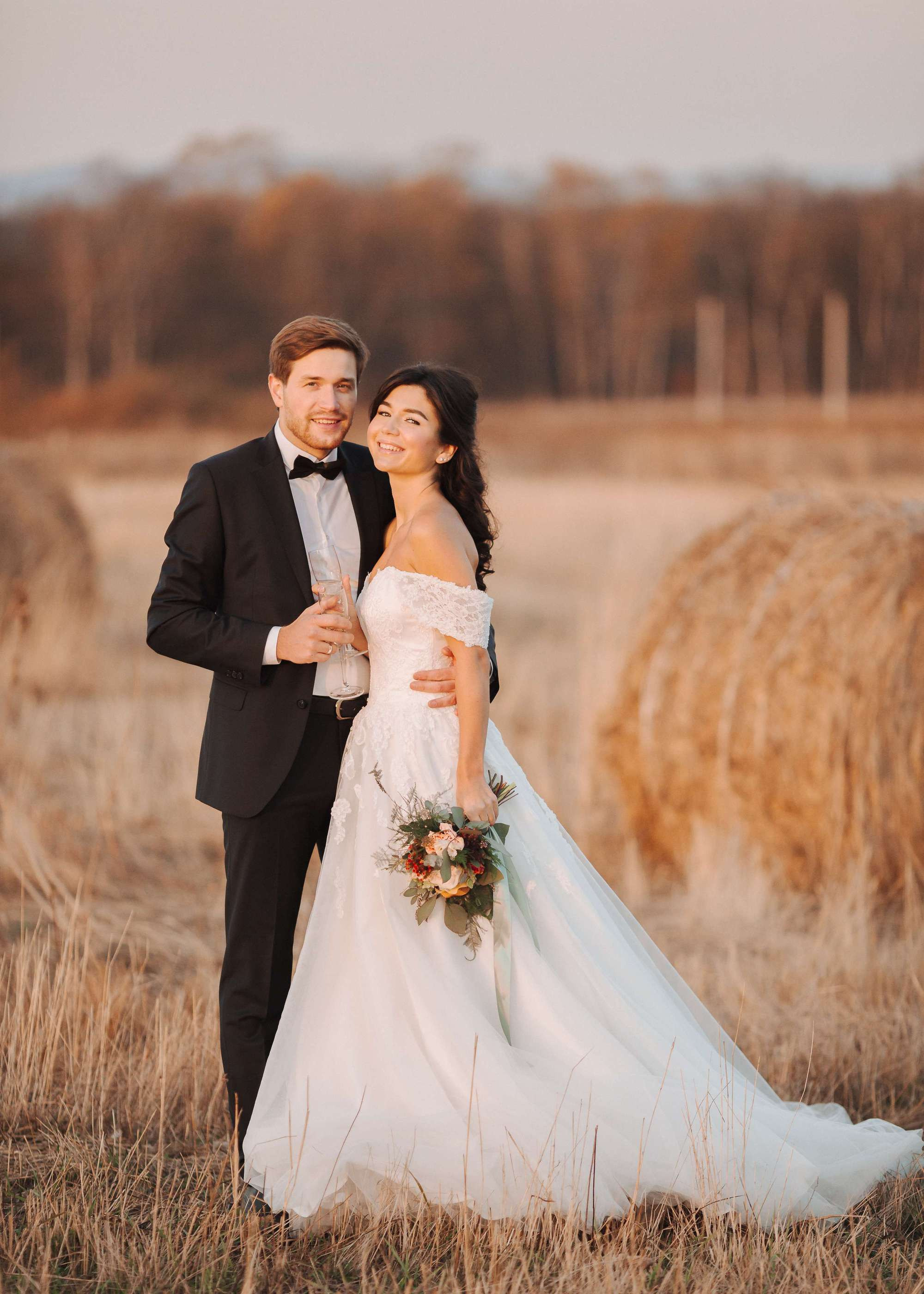 Elopement in Stacks of Hay. Wedding Photography & Videography Team in California, Los Angeles, San Francisco, San Diego and Travel