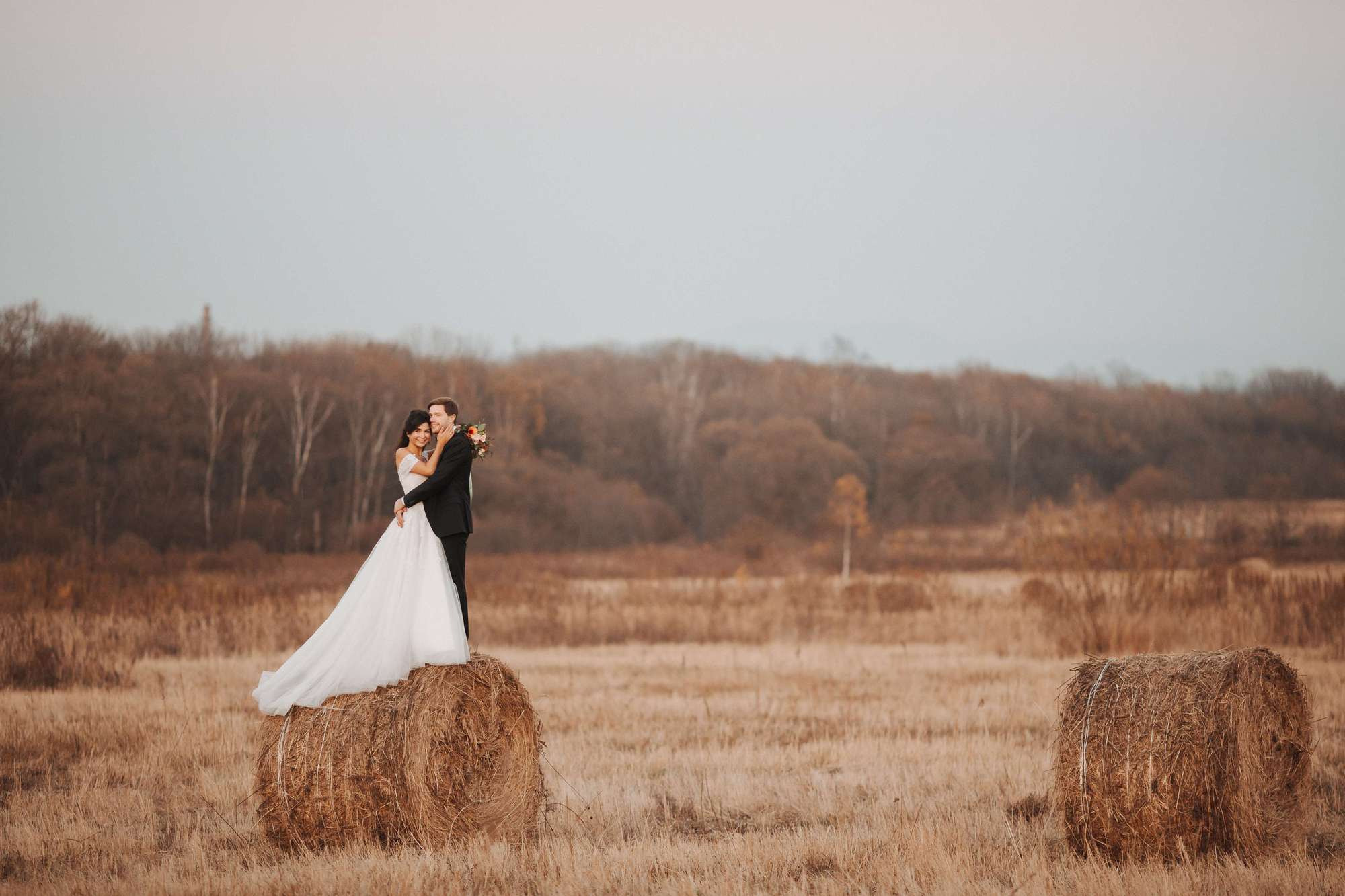 Elopement in Stacks of Hay. Wedding Photography & Videography Team in California, Los Angeles, San Francisco, San Diego and Travel