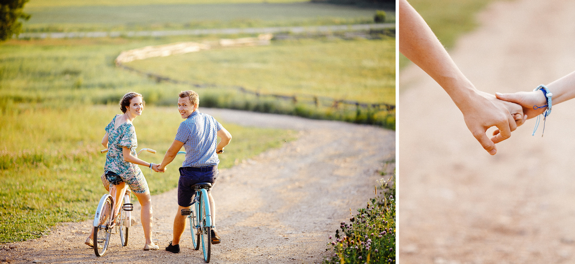 Engagement with bikes. Wedding Photography & Videography Team in California, Los Angeles, San Francisco, San Diego and Travel