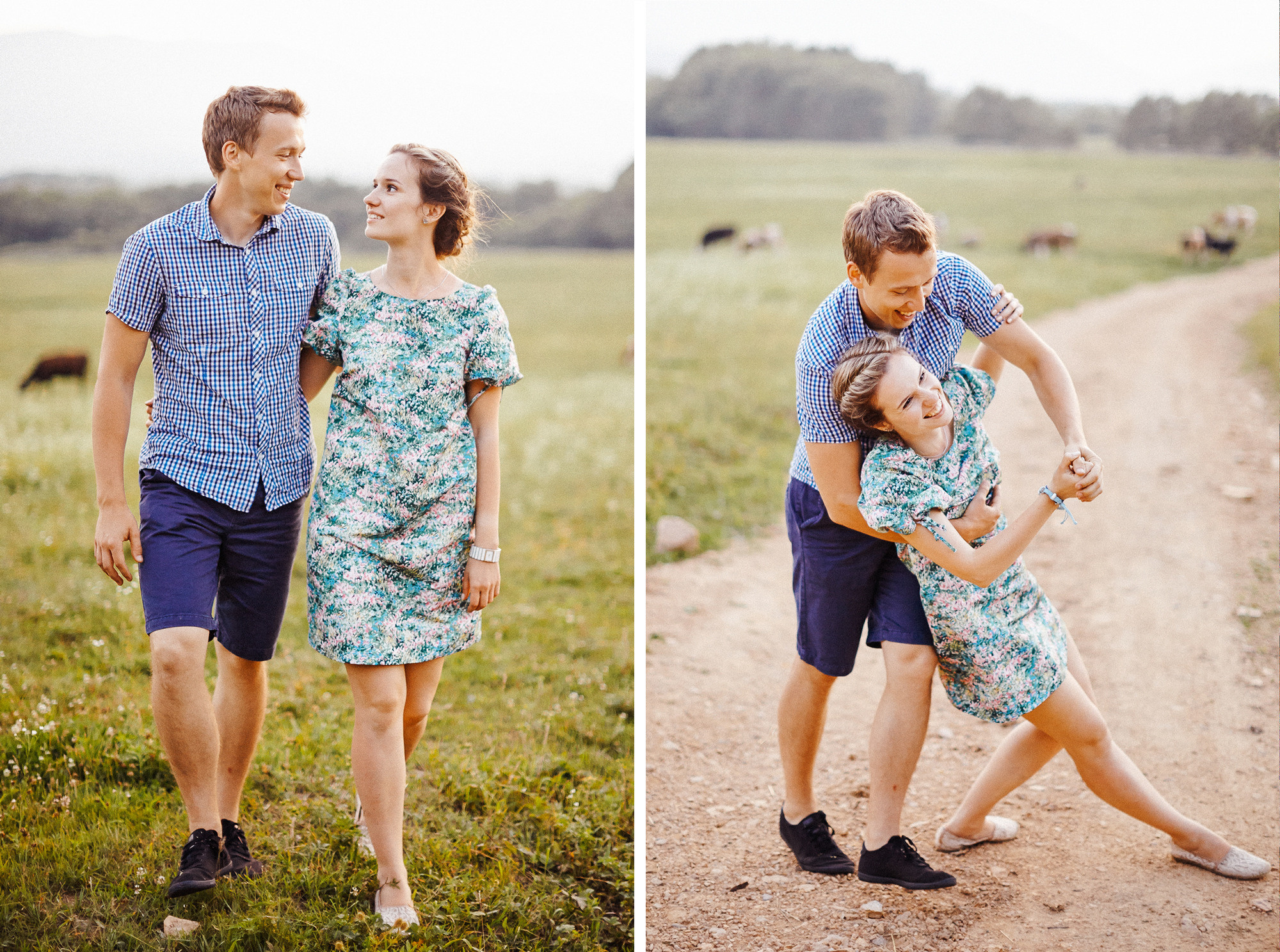 Engagement with bikes. Wedding Photography & Videography Team in California, Los Angeles, San Francisco, San Diego and Travel