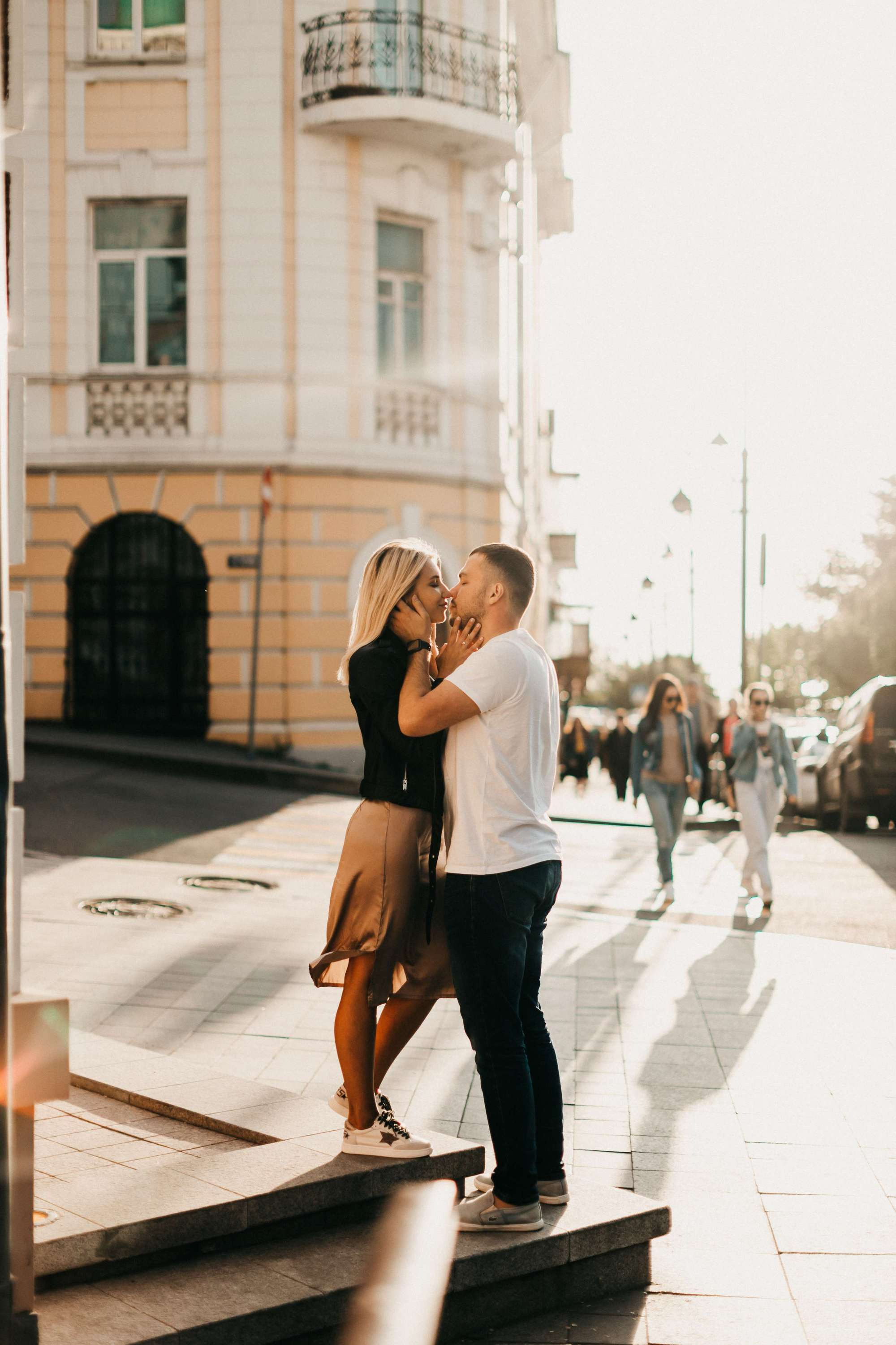 Downtown Walking. Wedding Photography & Videography Team in California, Los Angeles, San Francisco, San Diego and Travel