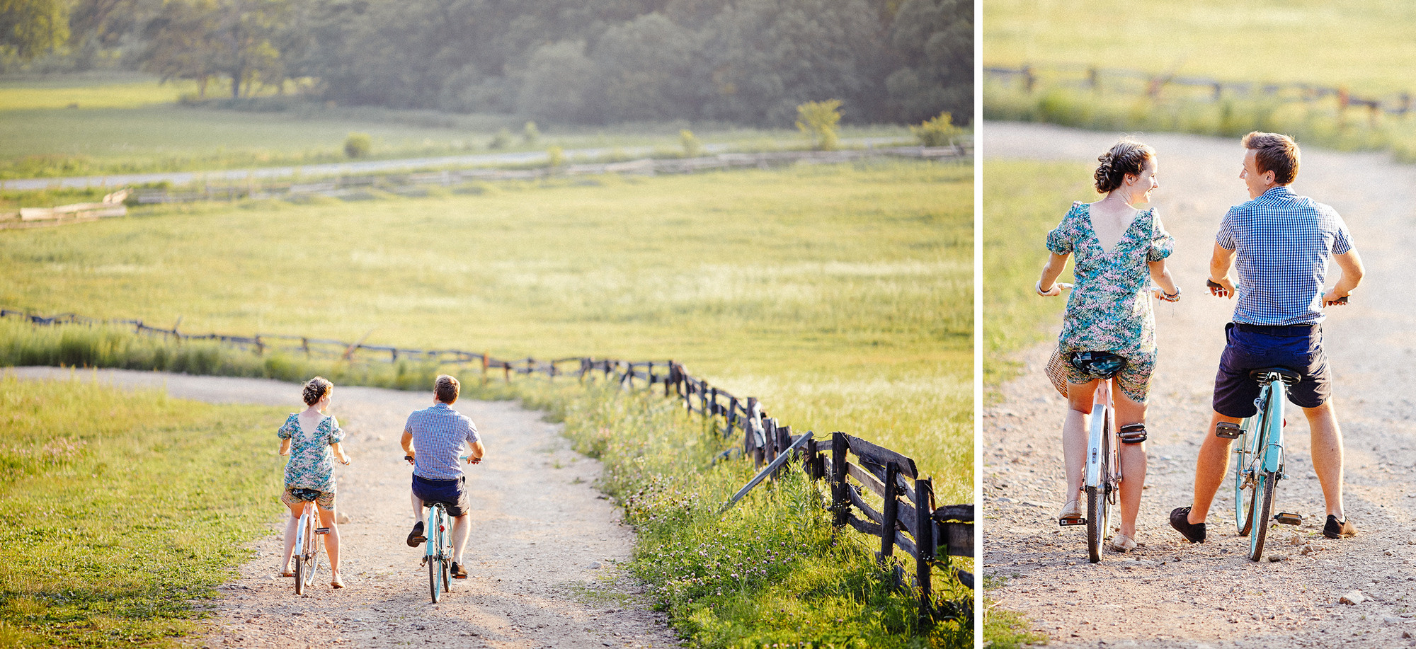 Engagement with bikes. Wedding Photography & Videography Team in California, Los Angeles, San Francisco, San Diego and Travel