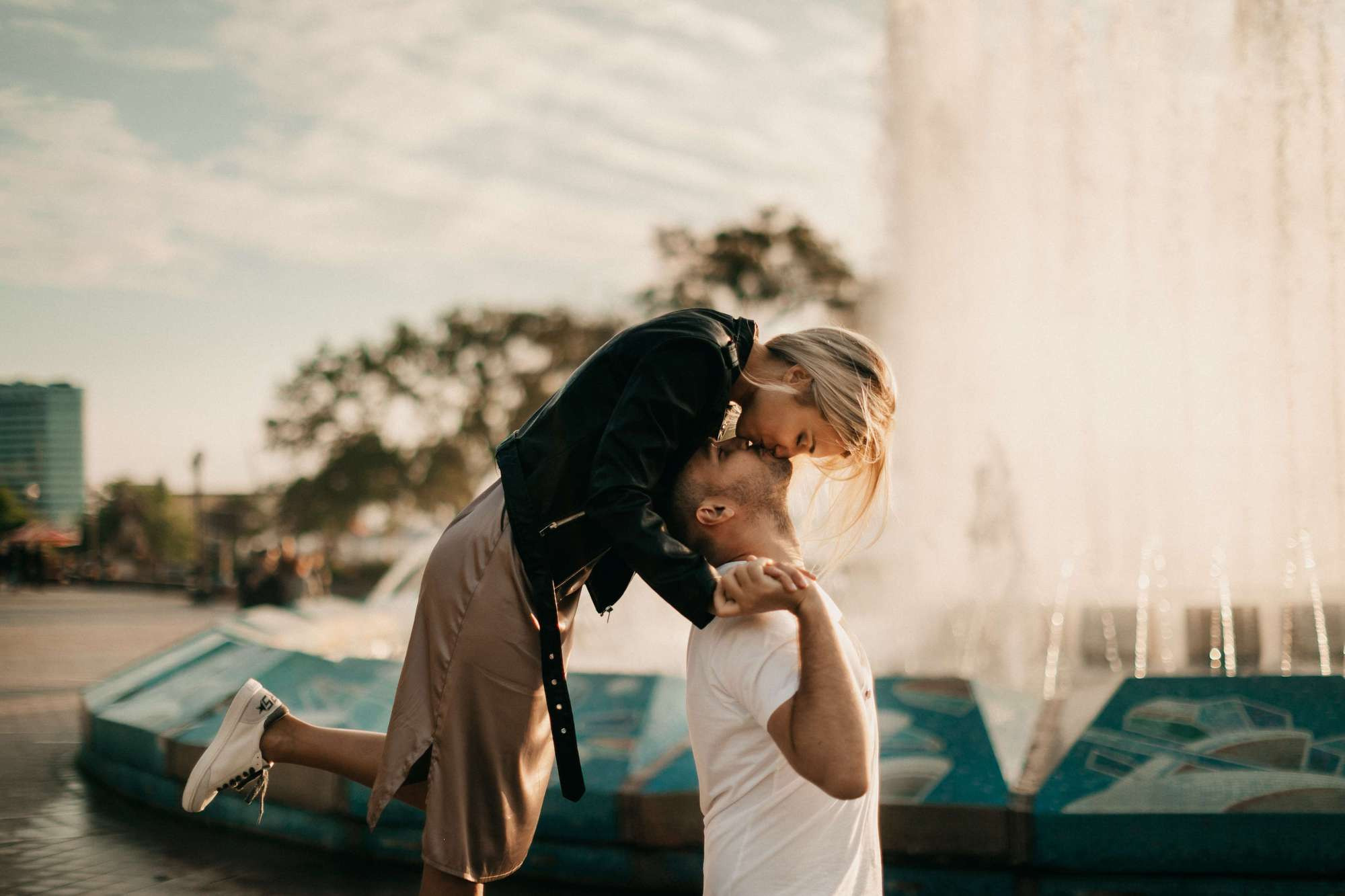 Downtown Walking. Wedding Photography & Videography Team in California, Los Angeles, San Francisco, San Diego and Travel