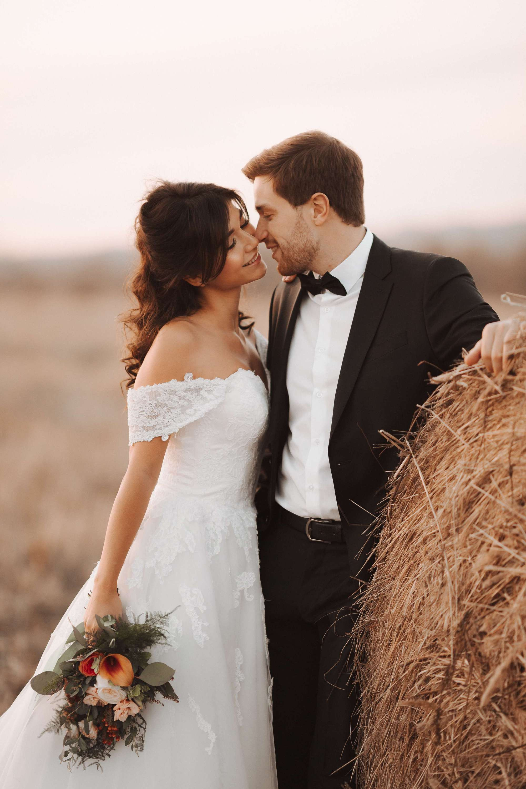 Elopement in Stacks of Hay. Wedding Photography & Videography Team in California, Los Angeles, San Francisco, San Diego and Travel