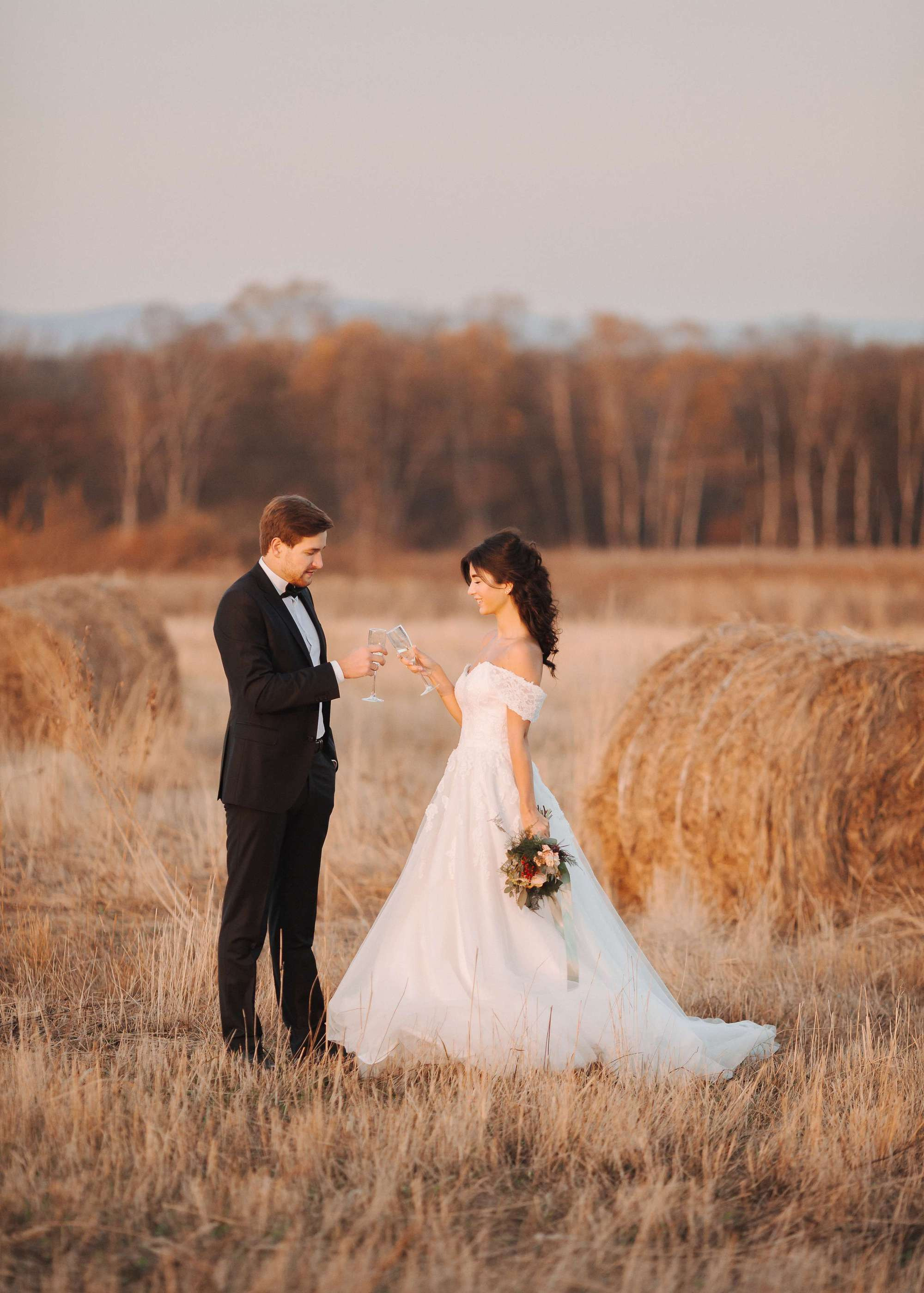 Elopement in Stacks of Hay. Wedding Photography & Videography Team in California, Los Angeles, San Francisco, San Diego and Travel