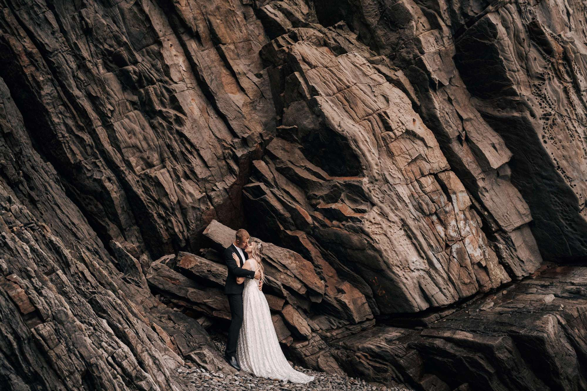 Rocky Ocean Elopement. Wedding Photography & Videography Team in California, Los Angeles, San Francisco, San Diego and Travel