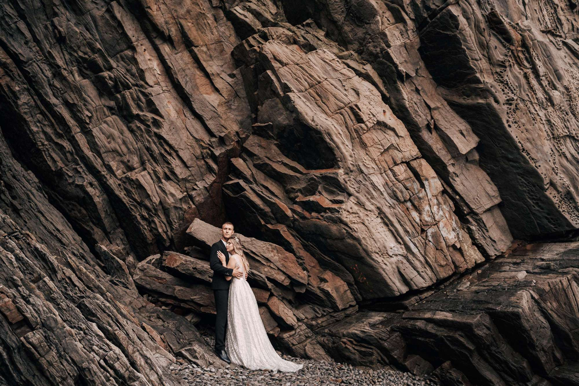 Rocky Ocean Elopement. Wedding Photography & Videography Team in California, Los Angeles, San Francisco, San Diego and Travel