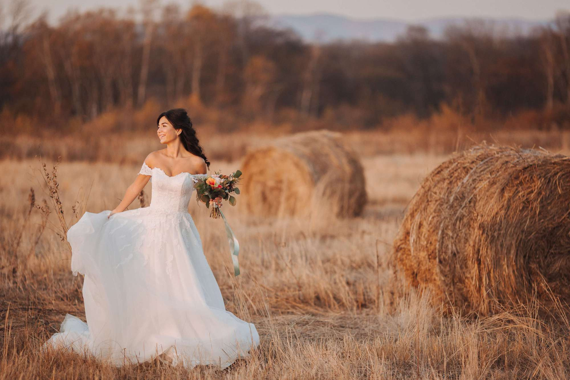 Elopement in Stacks of Hay. Wedding Photography & Videography Team in California, Los Angeles, San Francisco, San Diego and Travel