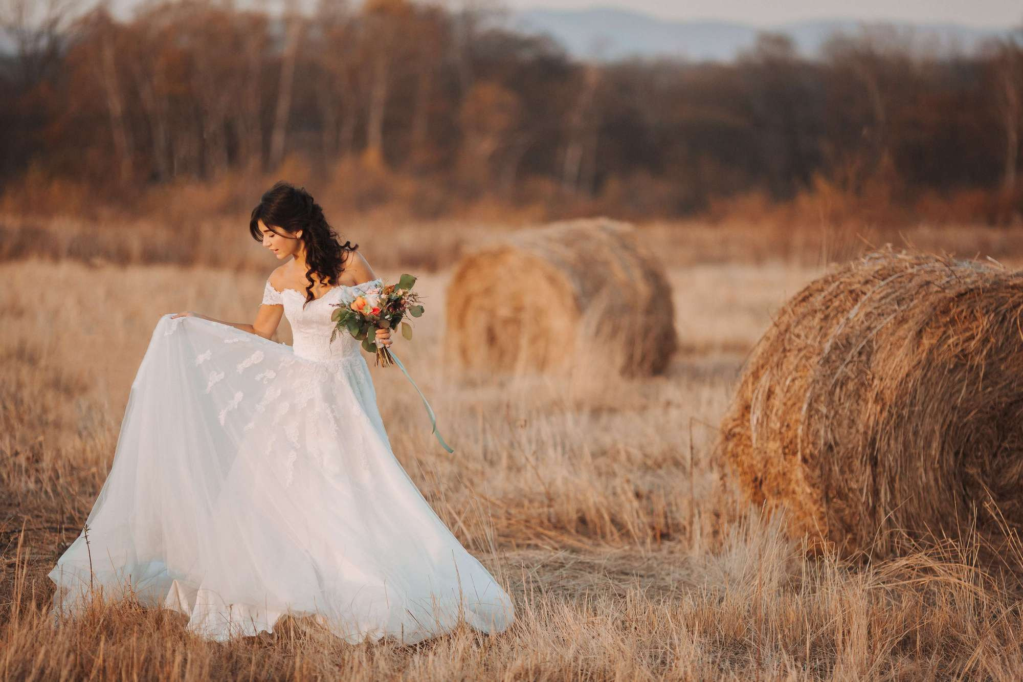 Elopement in Stacks of Hay. Wedding Photography & Videography Team in California, Los Angeles, San Francisco, San Diego and Travel