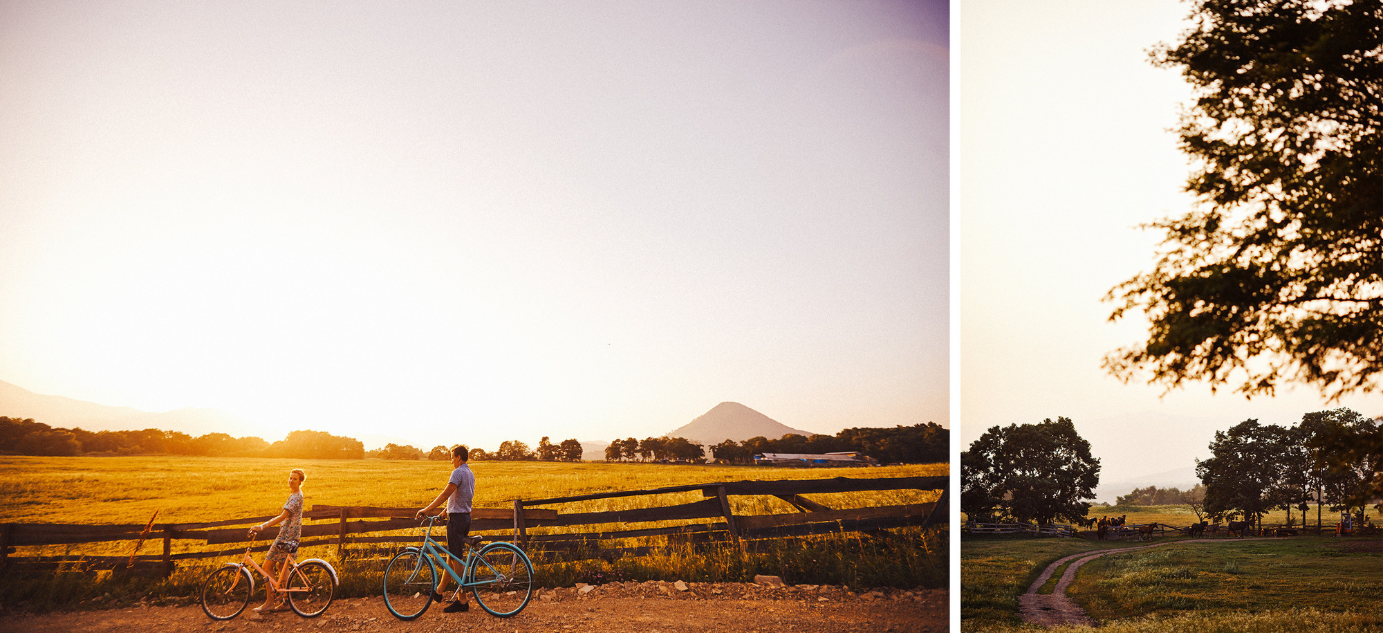 Engagement with bikes. Wedding Photography & Videography Team in California, Los Angeles, San Francisco, San Diego and Travel