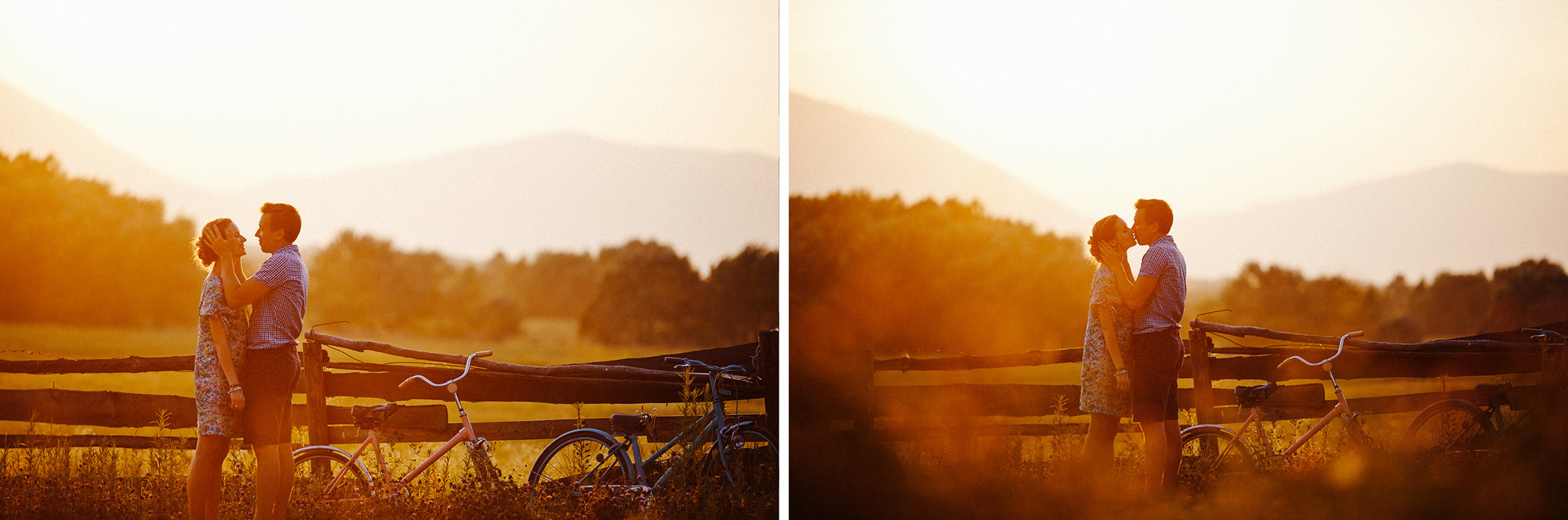 Engagement with bikes. Wedding Photography & Videography Team in California, Los Angeles, San Francisco, San Diego and Travel