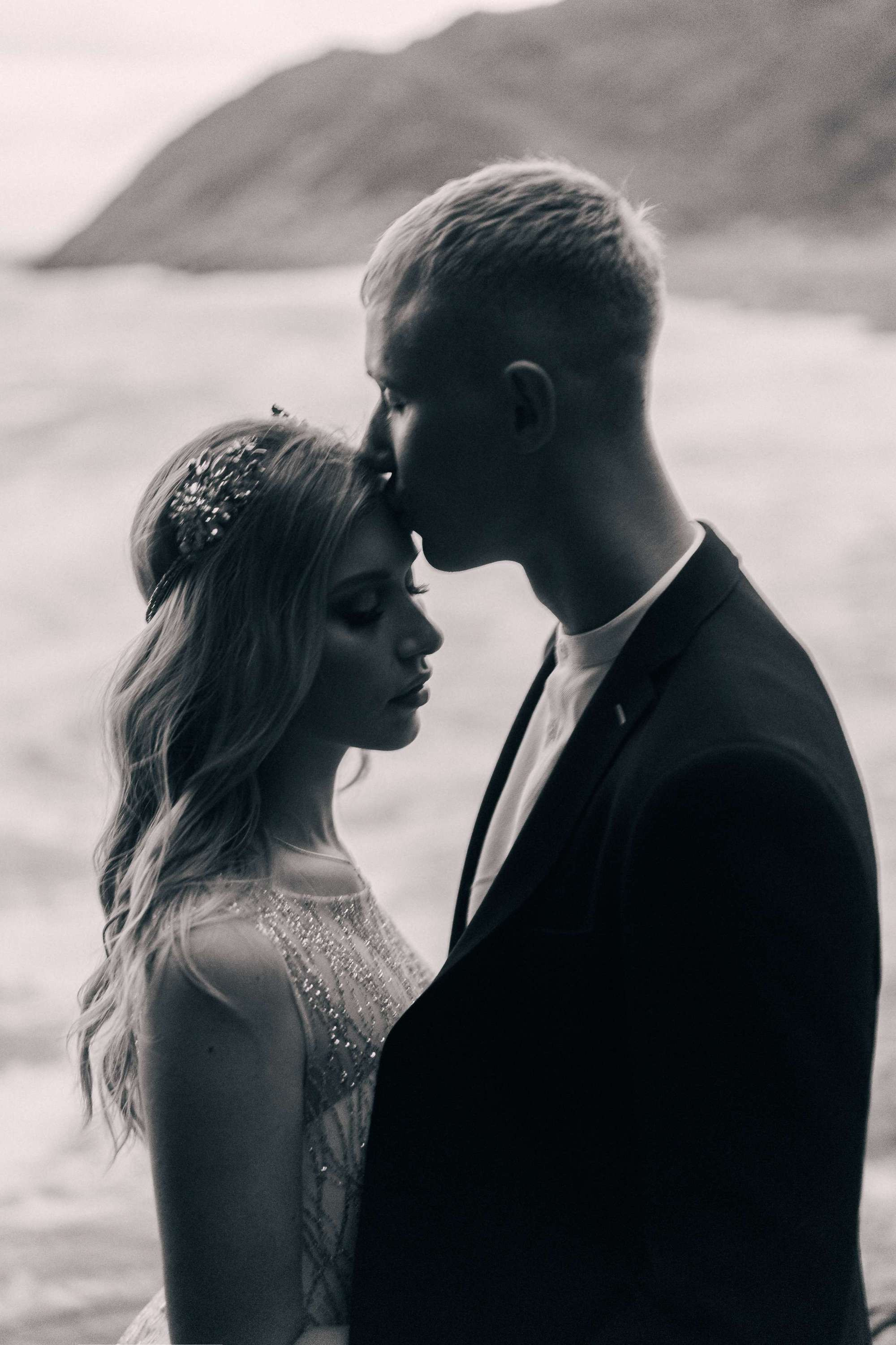 Rocky Ocean Elopement. Wedding Photography & Videography Team in California, Los Angeles, San Francisco, San Diego and Travel