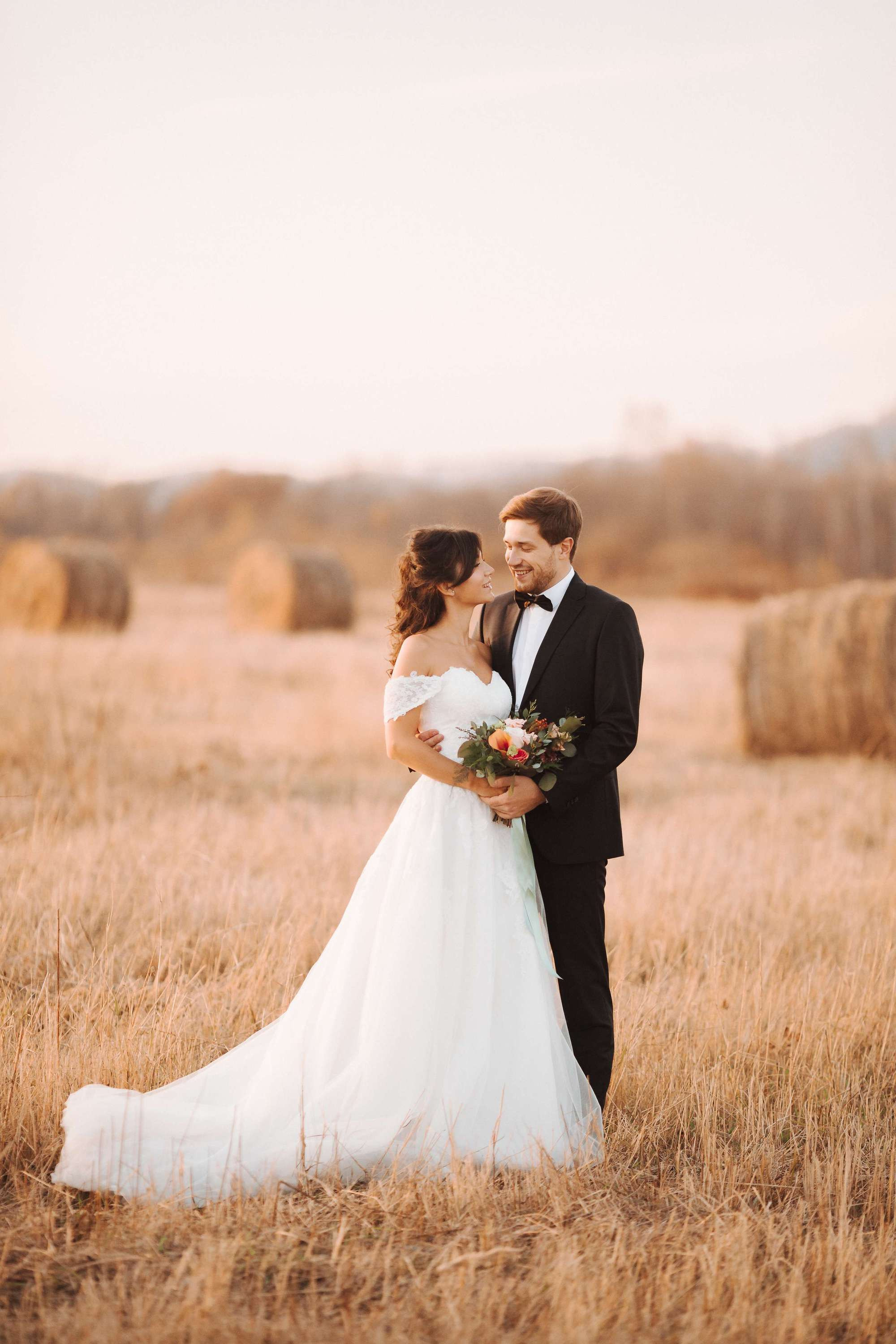 Elopement in Stacks of Hay. Wedding Photography & Videography Team in California, Los Angeles, San Francisco, San Diego and Travel