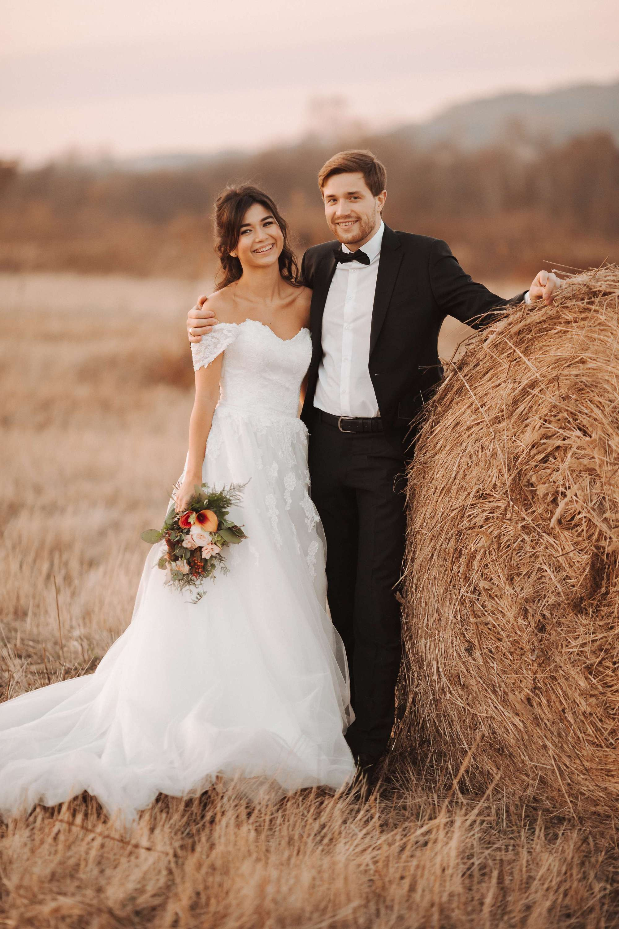 Elopement in Stacks of Hay. Wedding Photography & Videography Team in California, Los Angeles, San Francisco, San Diego and Travel
