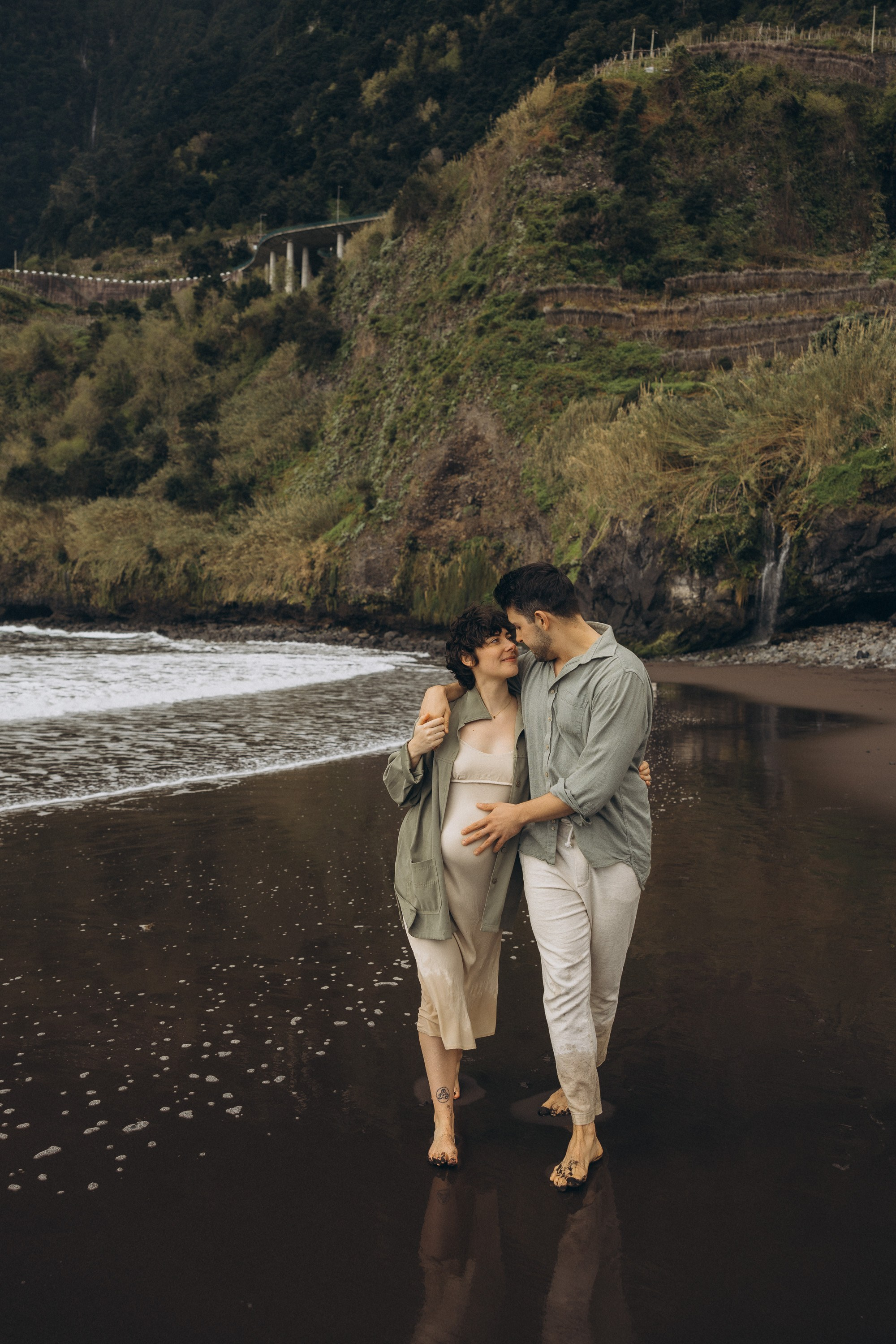 Maternity Photoshoot at Seixal Beach, Madeira