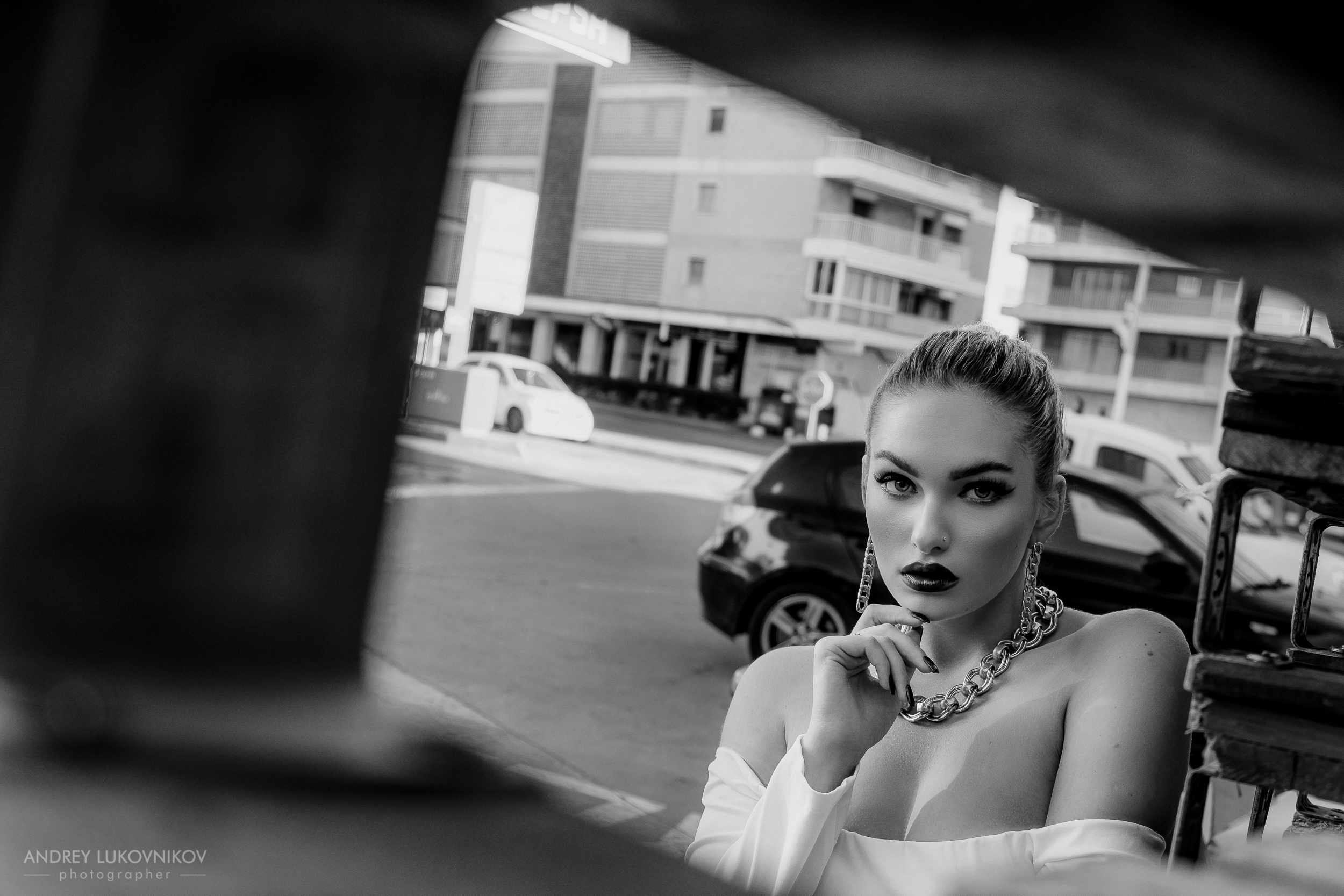 Girl at the gas station