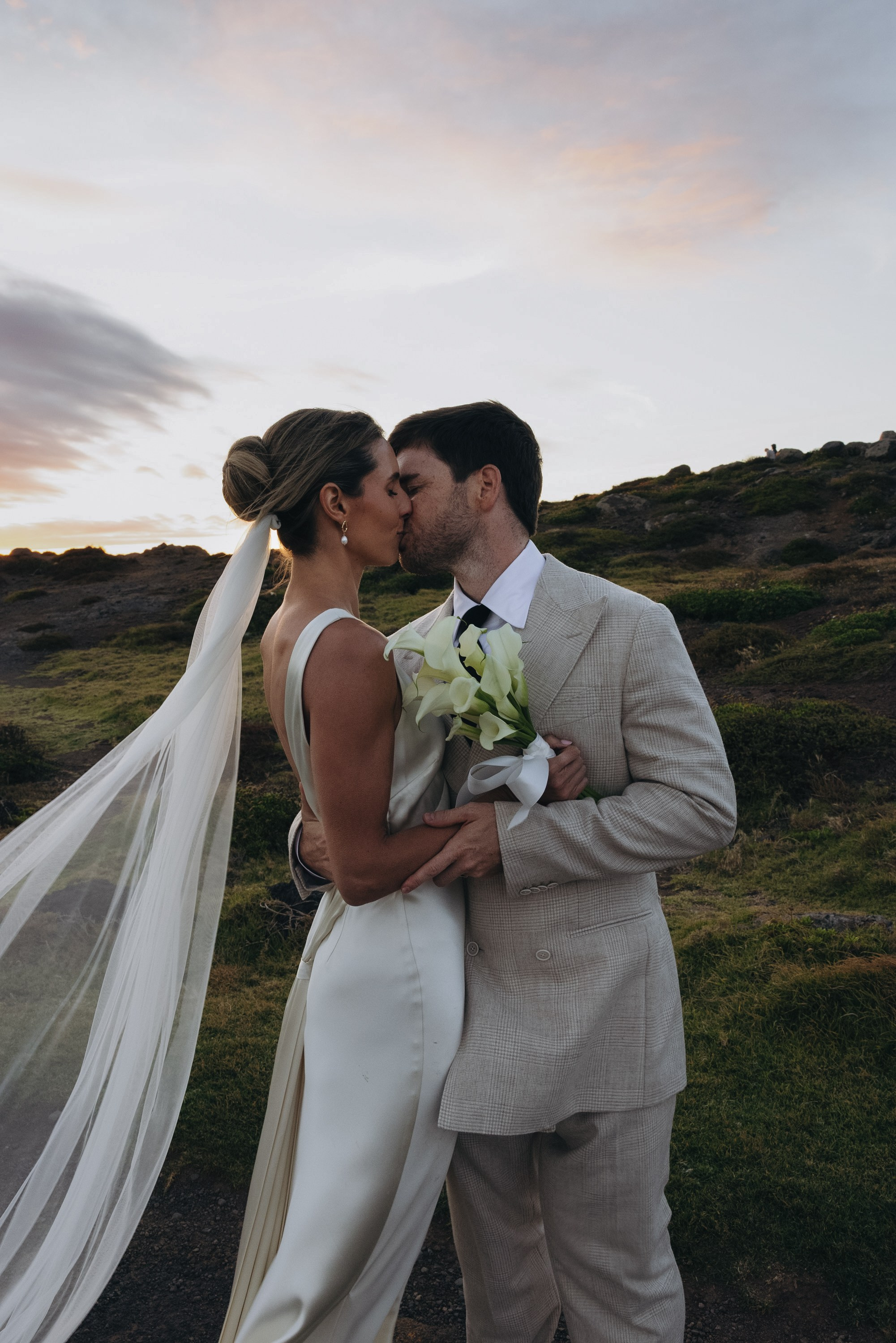 Elopement Ceremony & Vows in Madeira | Sunset Cliff Wedding by the Atlantic Ocean