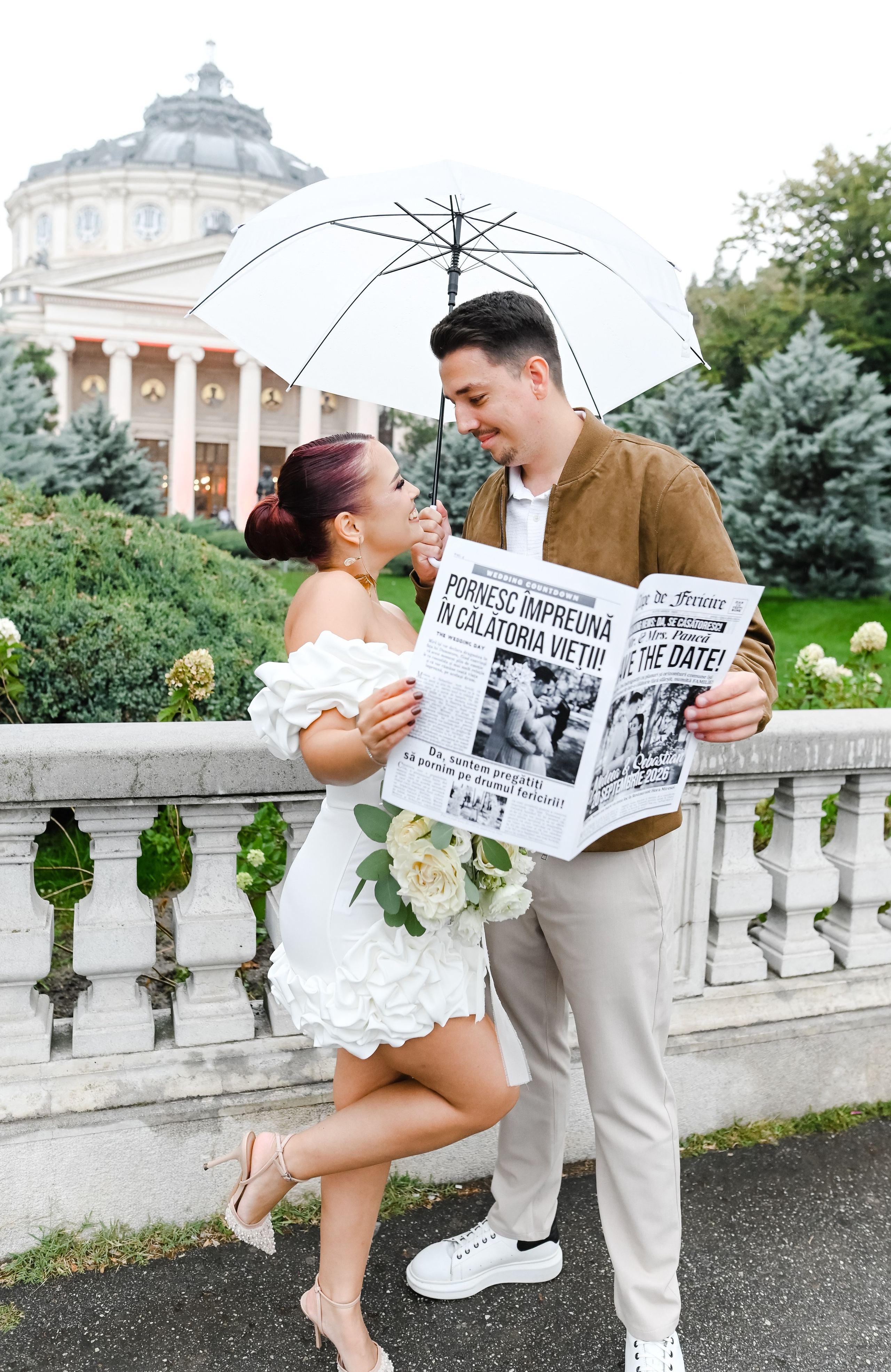 Sedinta Save the Date Medeea si Sebastian, Ateneul Roman. Ana Maria Dragan Fotograf Evenimente