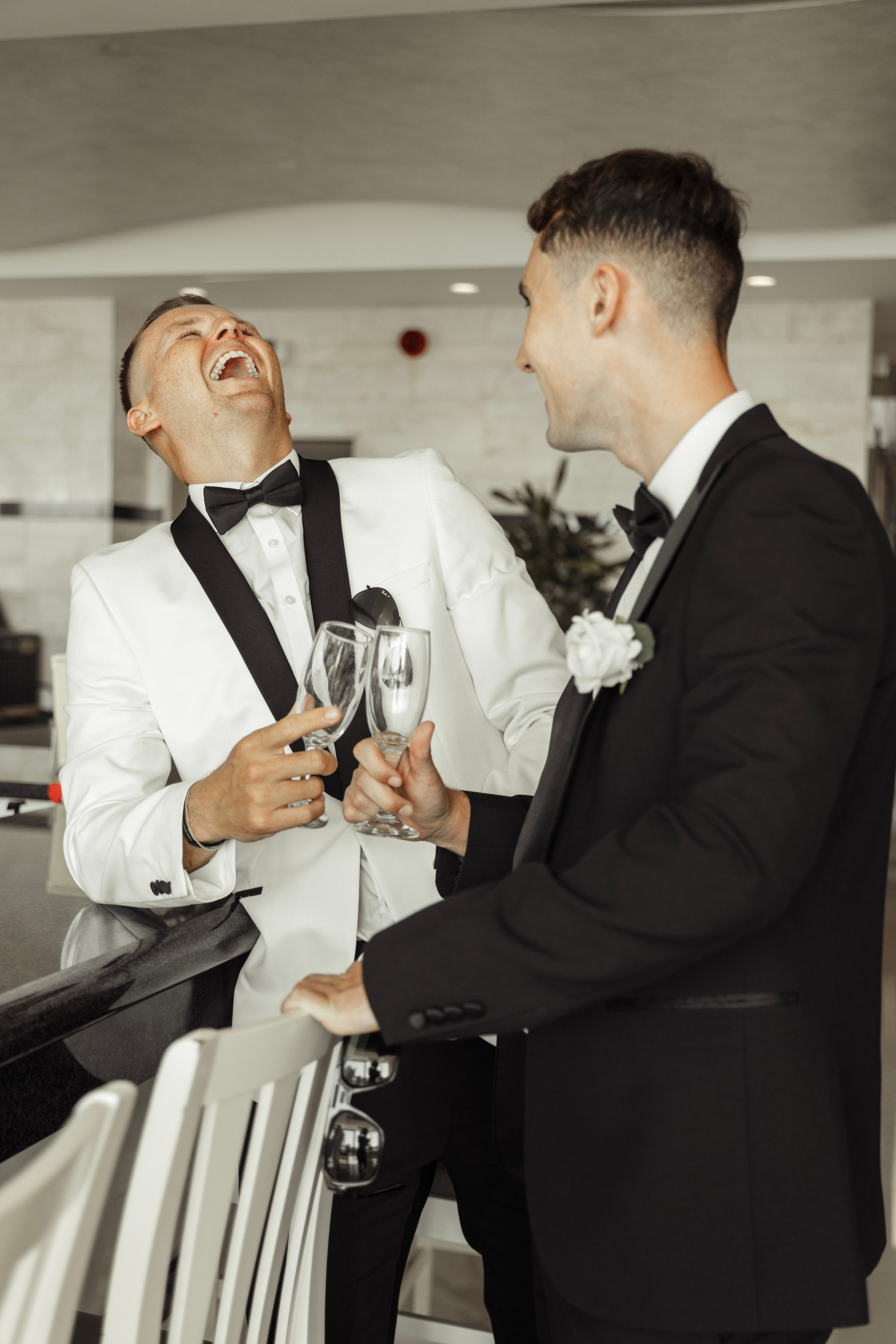 Groom has fun with mates Rhodes, Greece