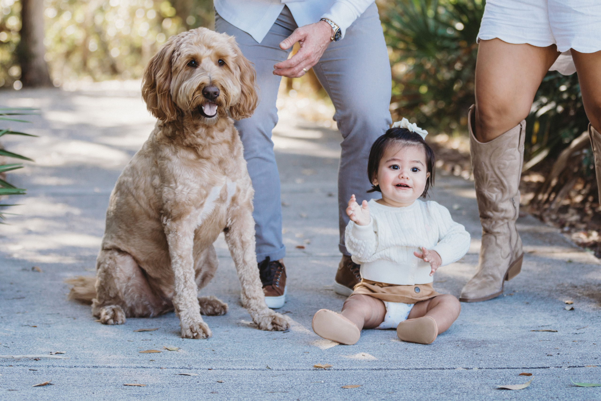 Family of 4 and the dog photoshoot in park North Port FL