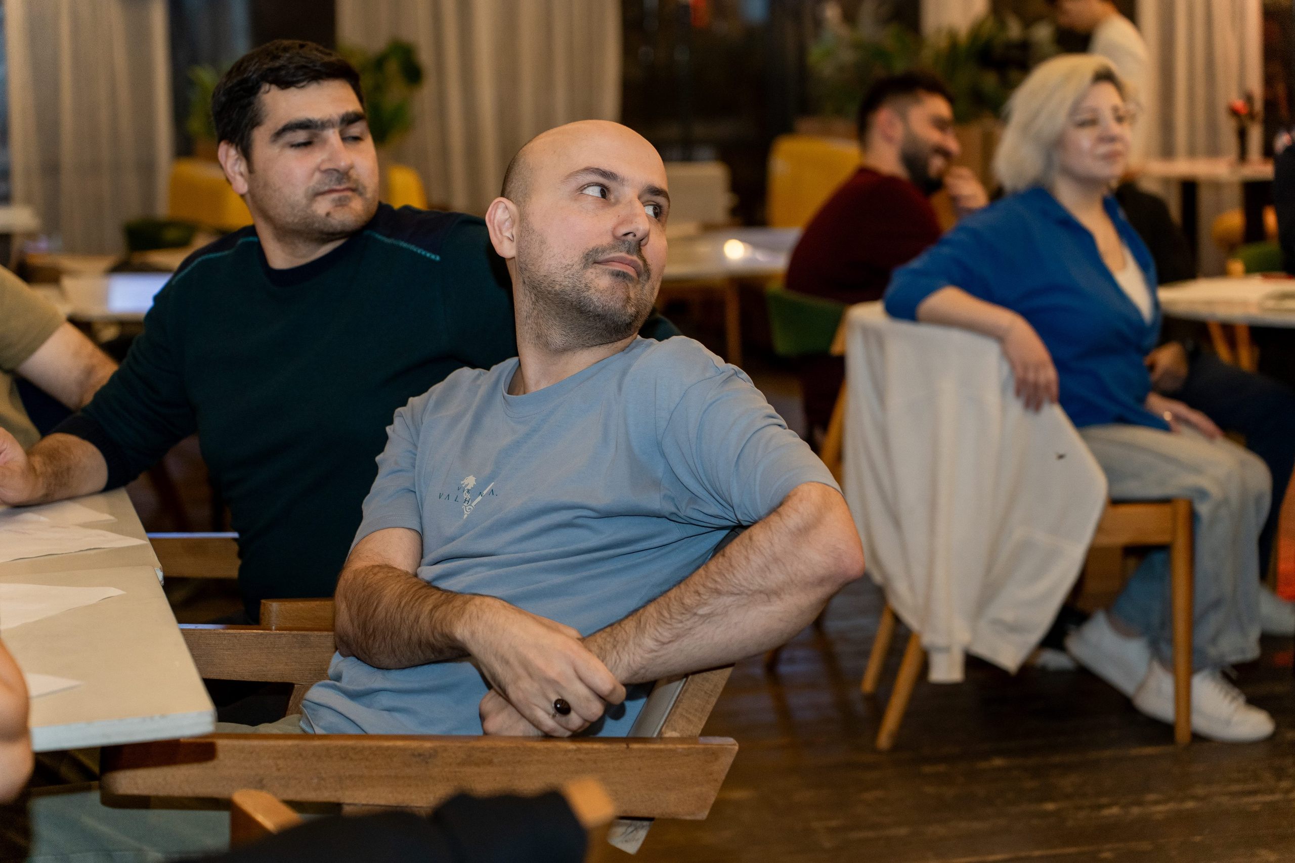 Azəronline şirkətinin əməkdaşlarının “Nə? Harada? Nə zaman?” oyunu. Fotoqraf Vəli Məmmədov