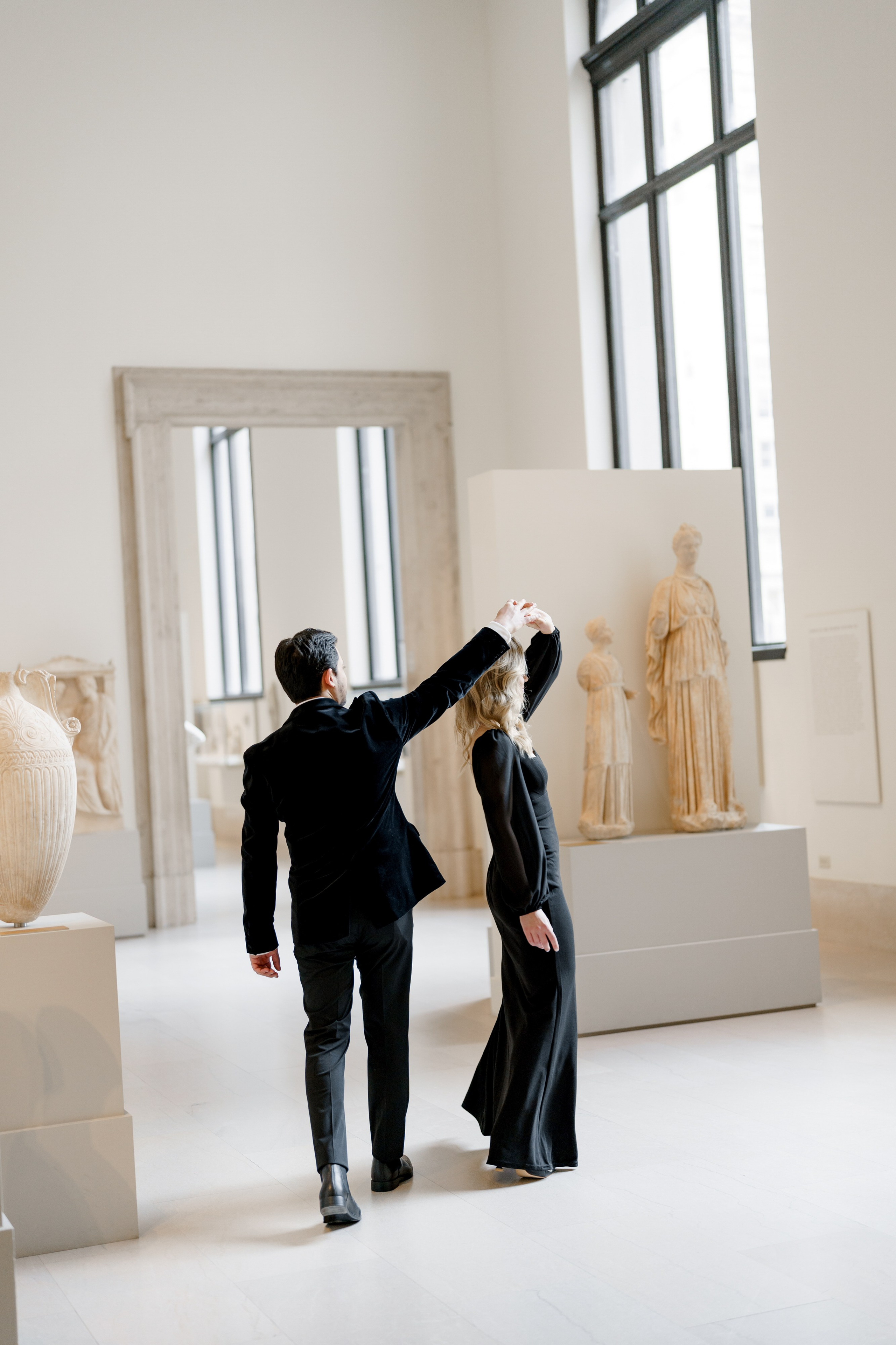 Caroline and Brendan’s Museum MET and Library Engagement Shoot. Wedding photographer and videographer New York | New Jersey