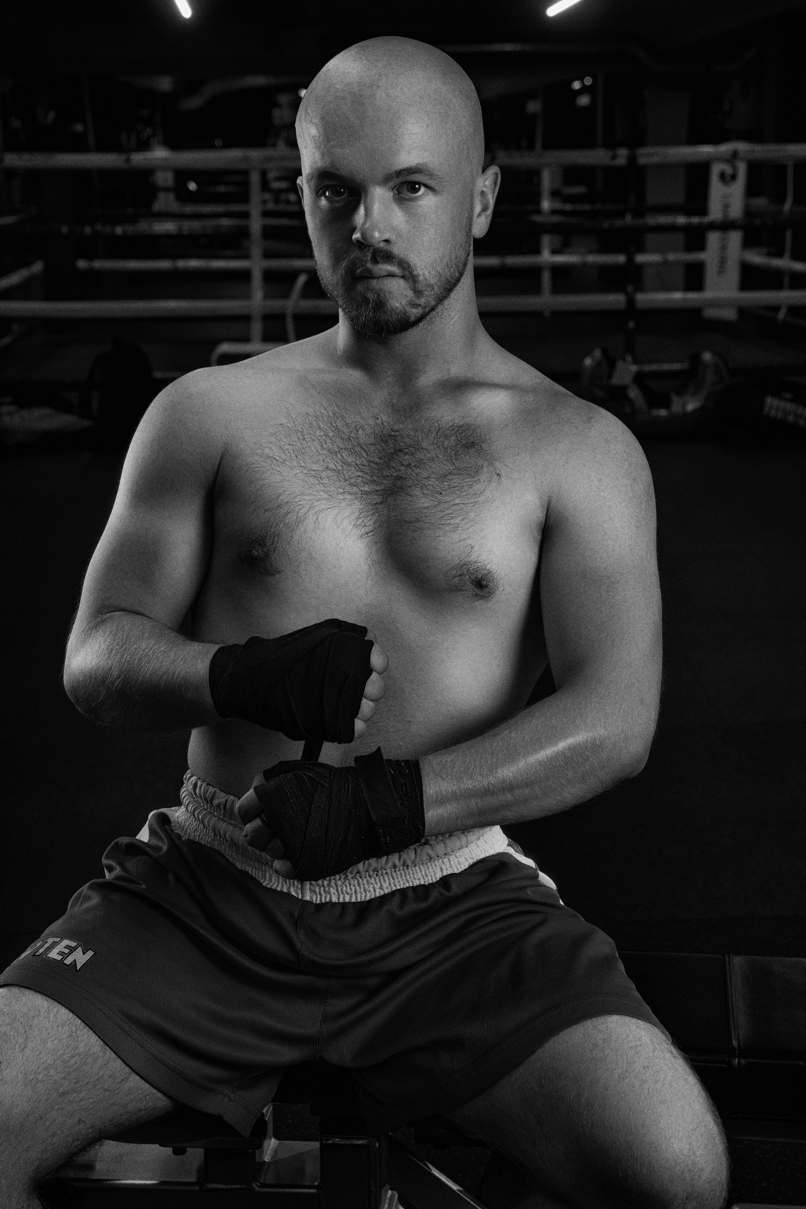 Jay in the boxing gym in Marbella