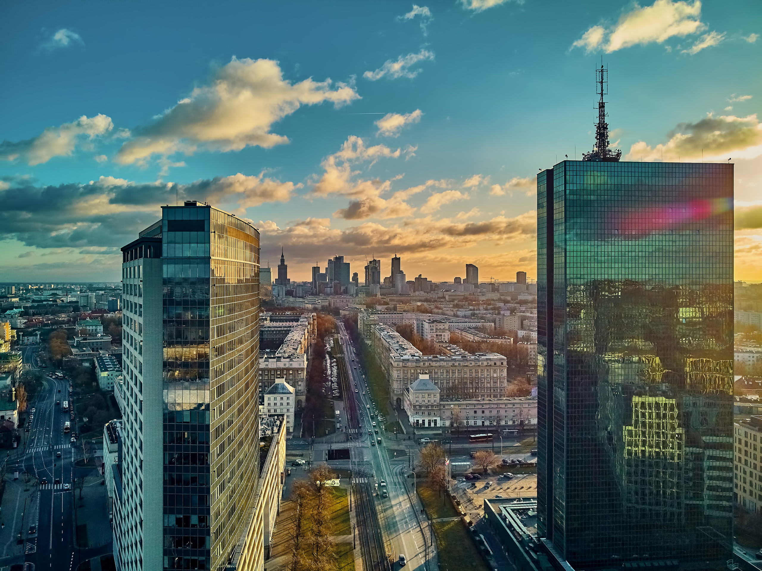 Lotnicza dronowa fotografia Warszawy - Miasto widziane z lotu ptaka. Андрей Шипилов — Фотография & Видеография