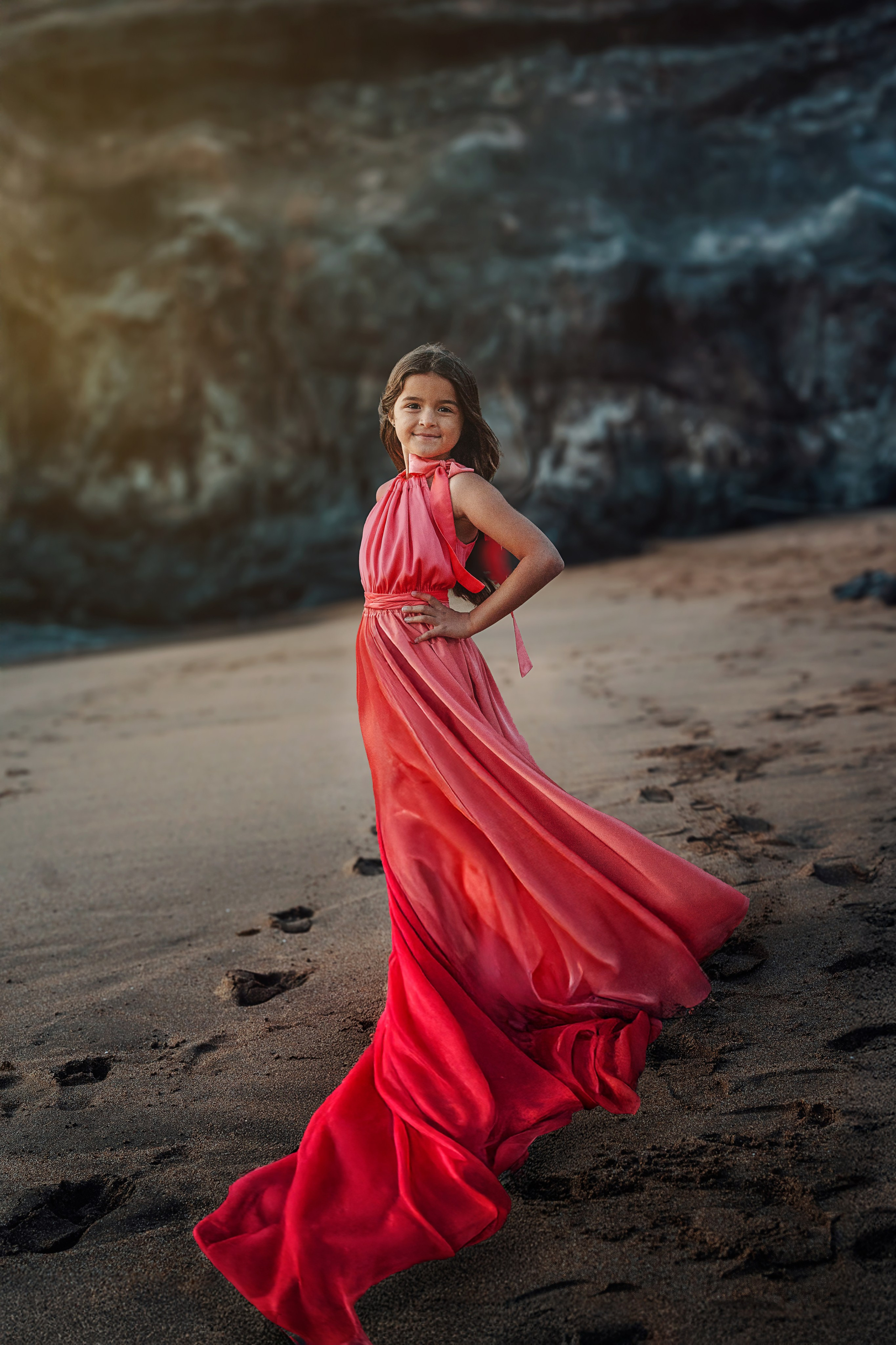 Sesión con vestido volador en Tenerife. Fotógrafa de familias, bodas, comuniones, newborn, premamá en Tenerife | Sesiones con vestidos voladores | Tania Bonnet