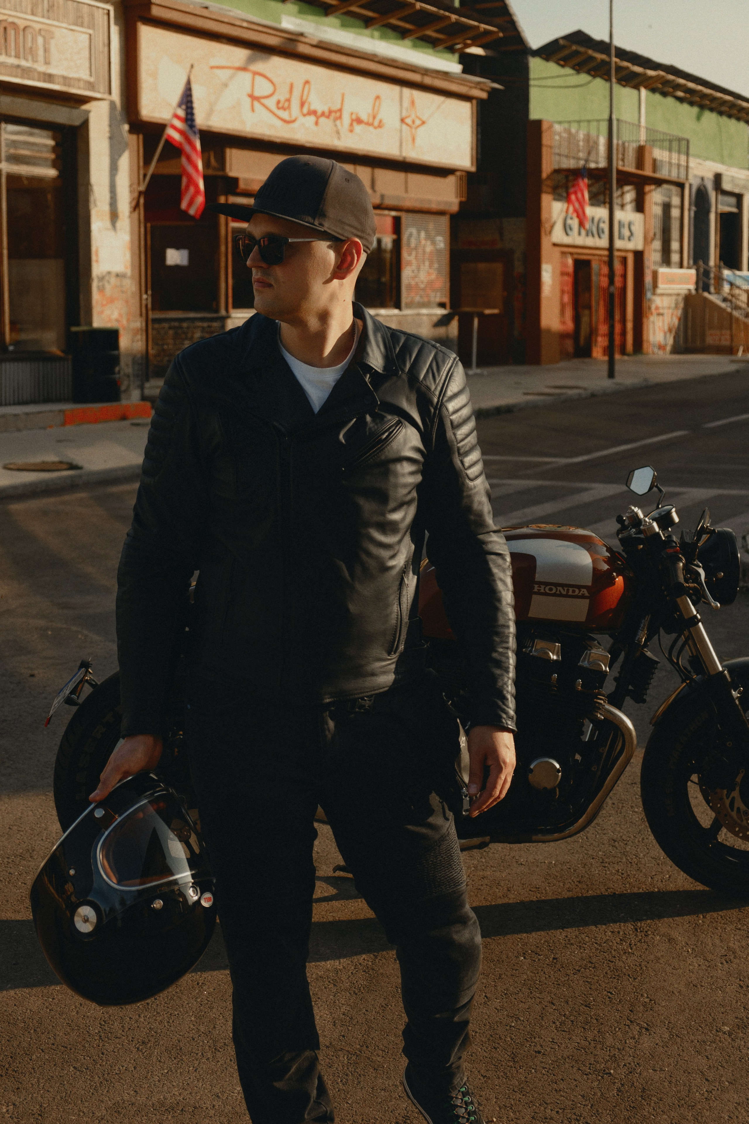 Café Racer Style Photography — Brutal Man & Custom Bike