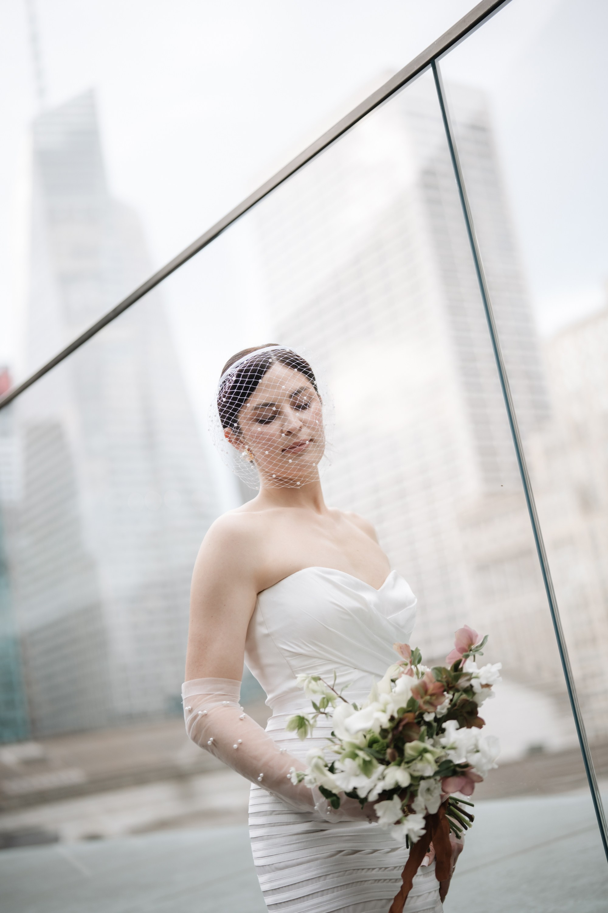 Lily as a bride. Portrait and wedding photographer in New York
