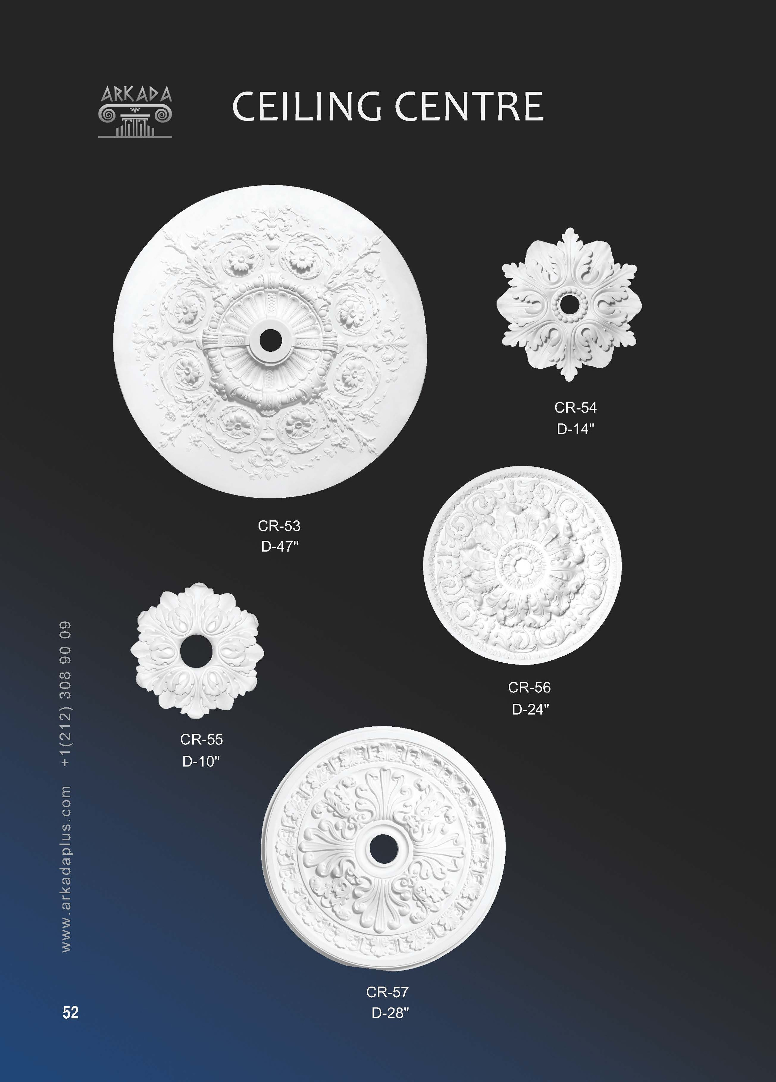 Catalog pages. Plaster molding