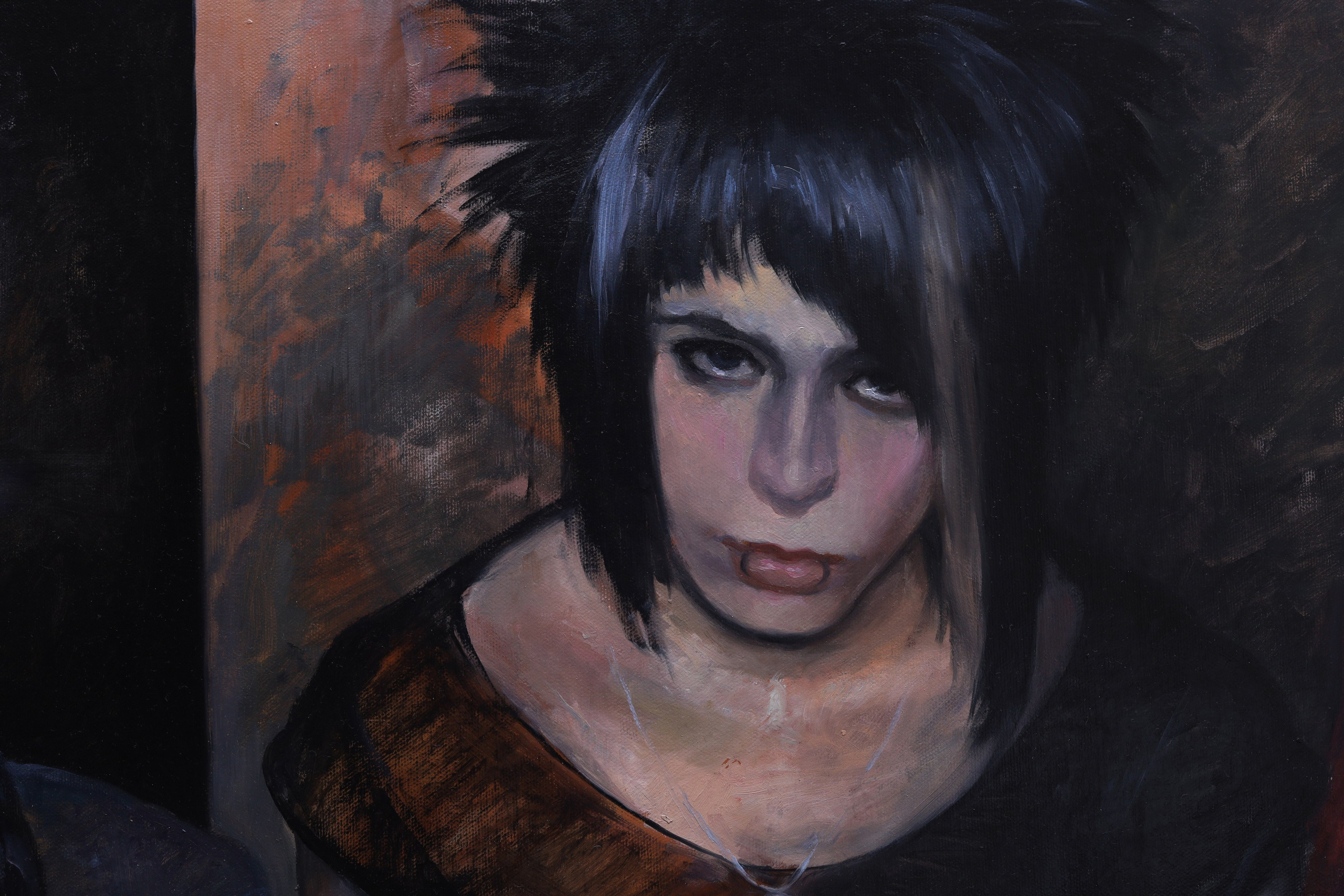 Emergency Exit, oil painting, Barbara Cabral. Barbara Cabral