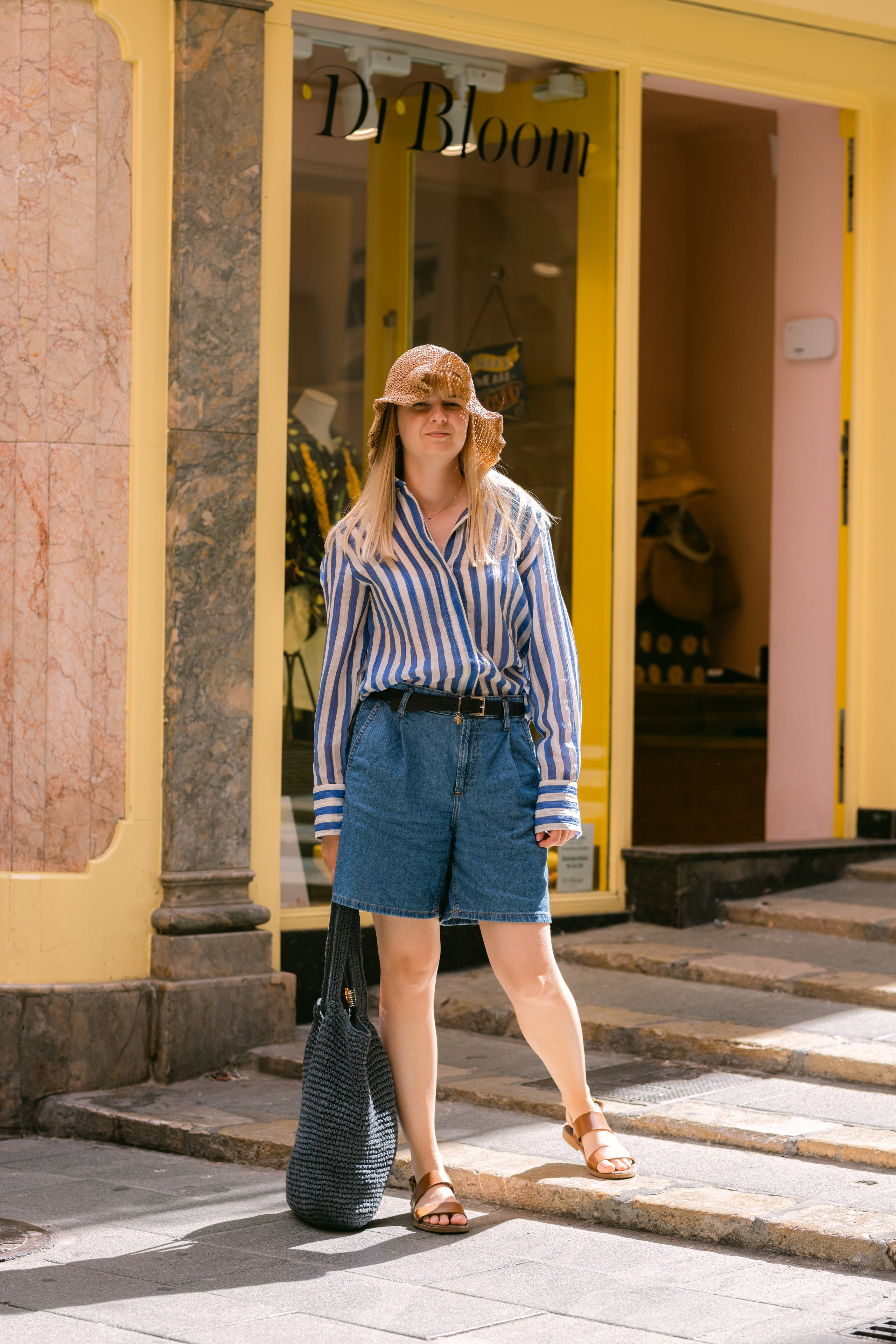Walking on the street. Photographer in Mallorca