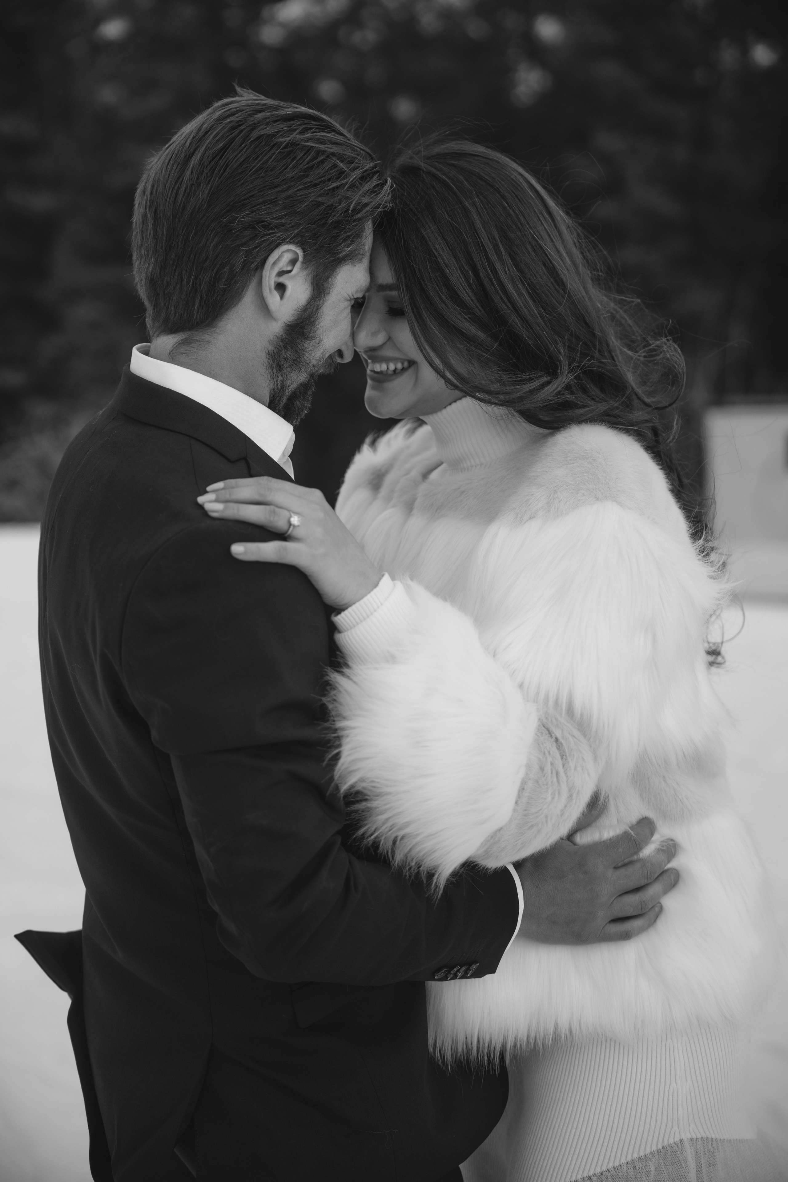 Ski engagement session. Home