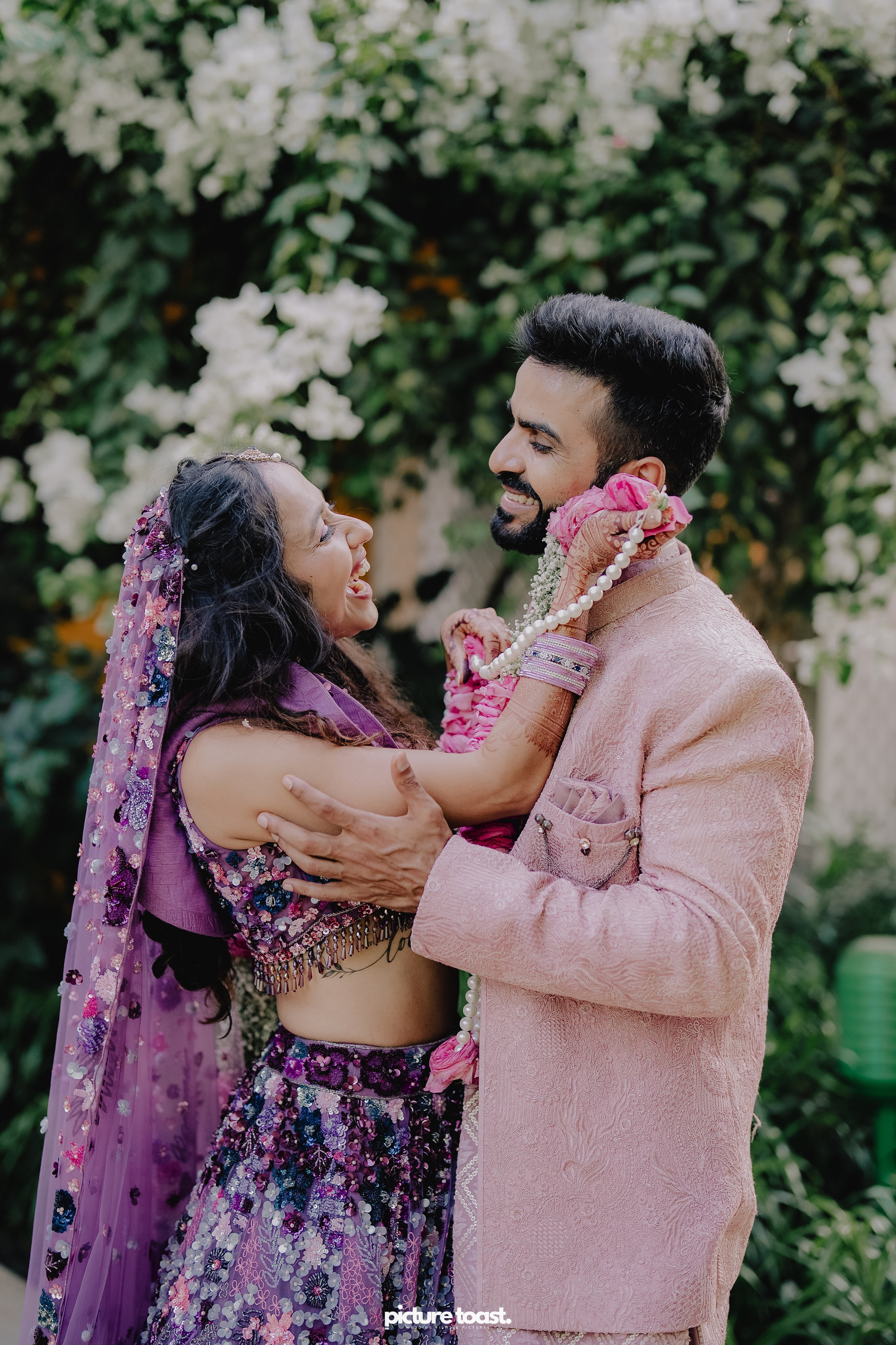 Varamala Ft. Barbie & Aneesh. Fine art Wedding Photographers in India & Canada