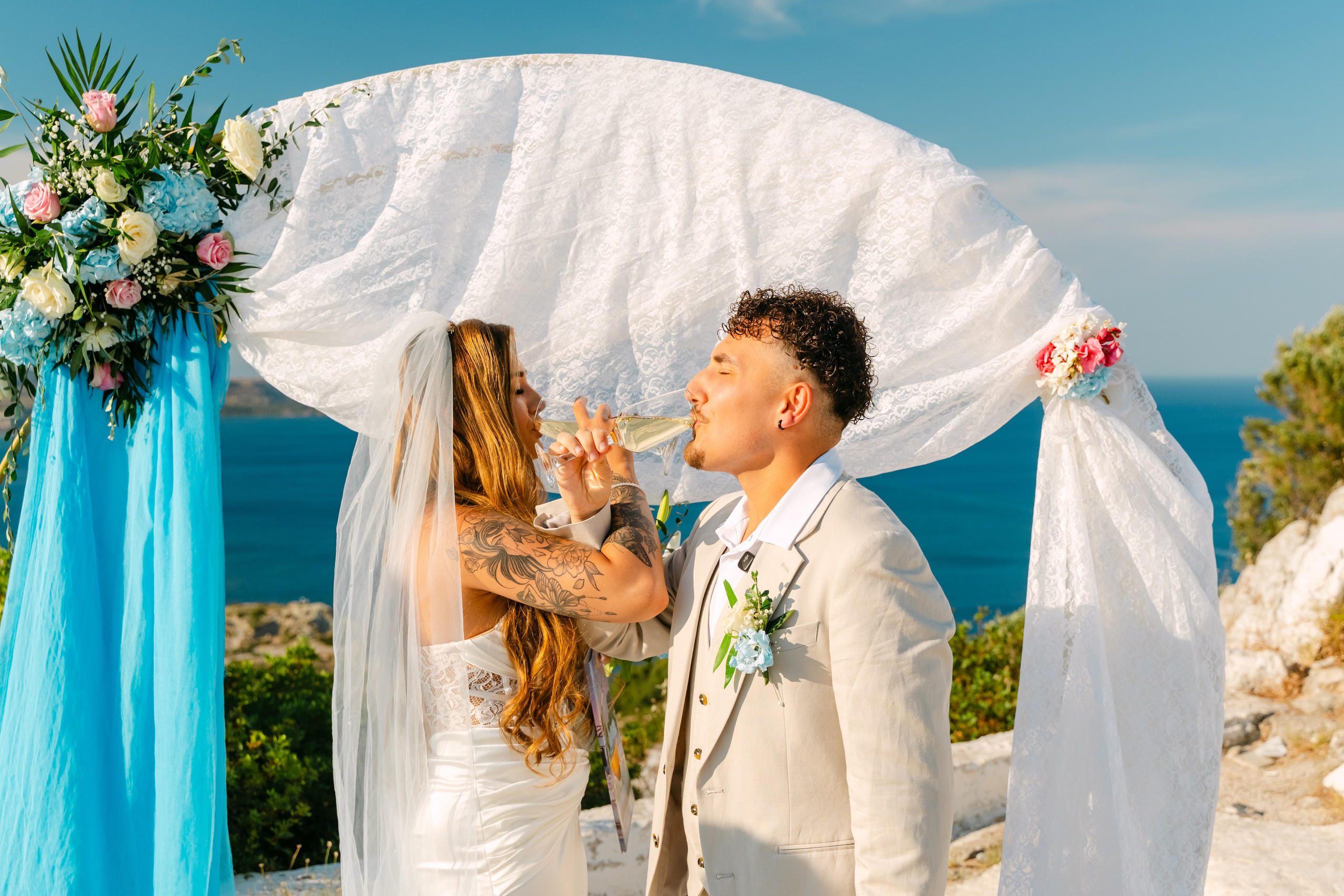 Saklina und Diego 11. 6. 26. Heiraten auf Rhodos | Deutschsprachige Hochzeitsplanerin Griechenland