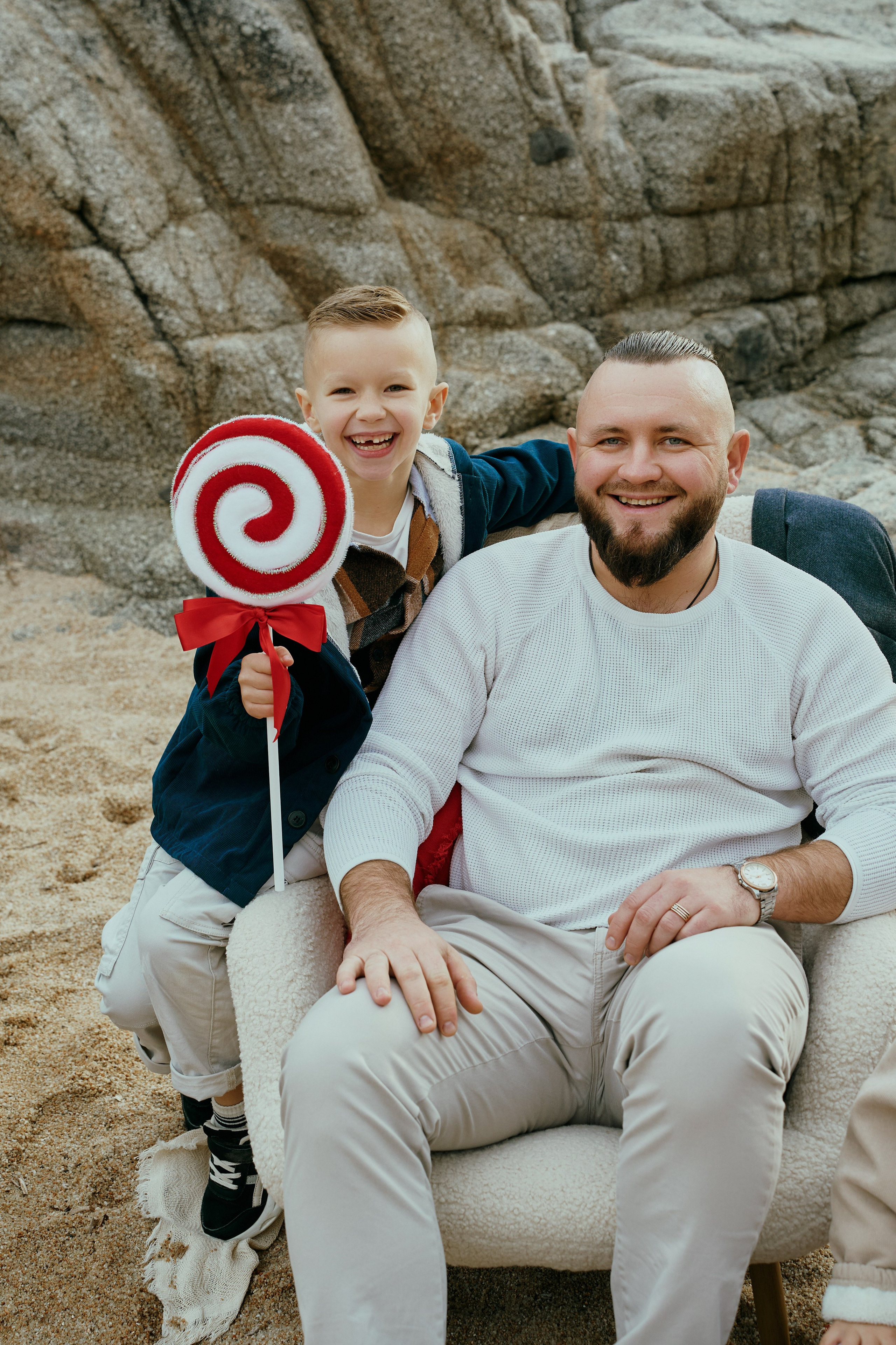 Рождество на пляже. Большая семья. Фотограф в Барселоне Жанна Захарченко