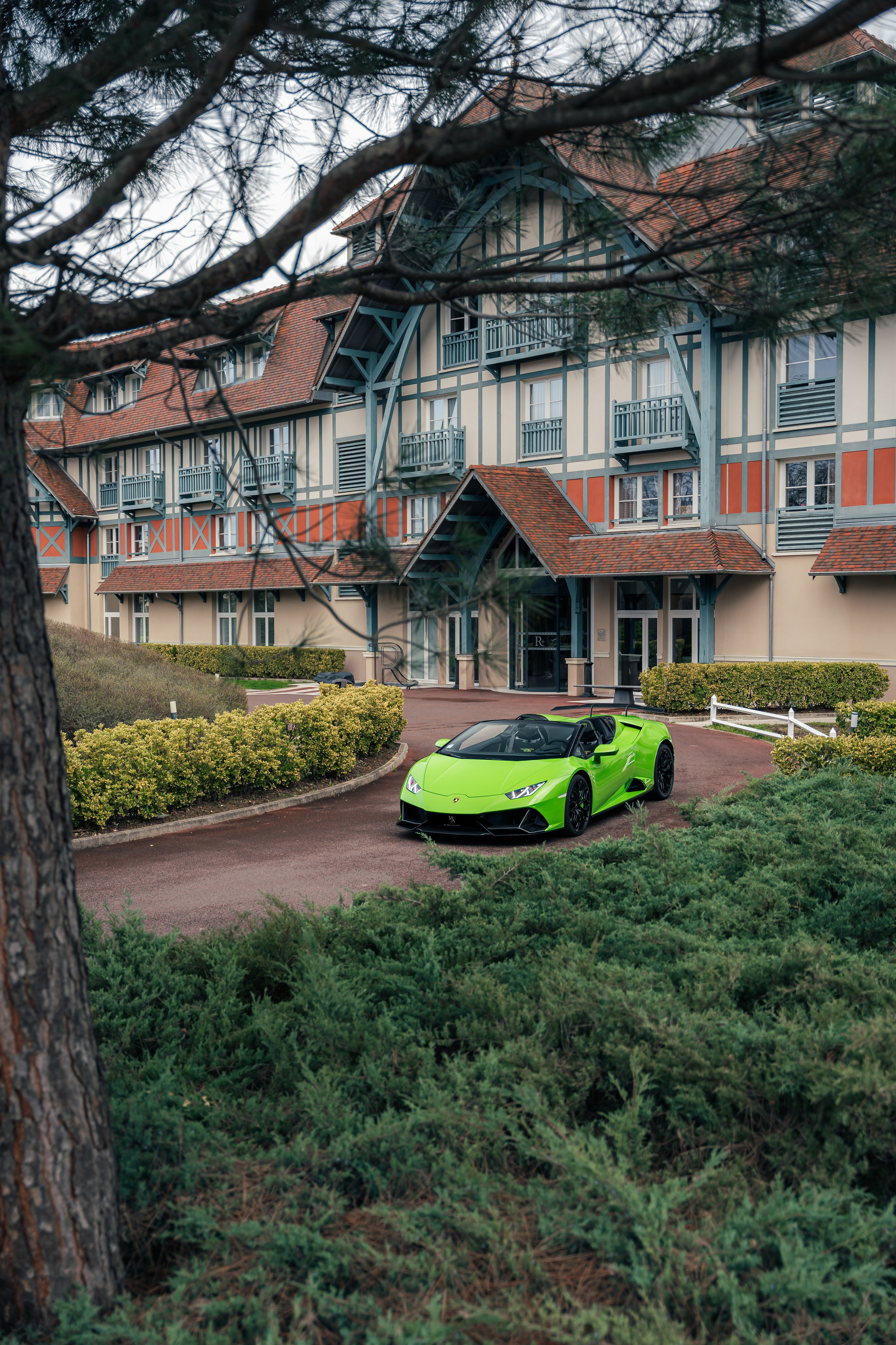Lamborghini Huracan Evo Spyder. Photographe de voitures à Paris — Vitalii Motruk