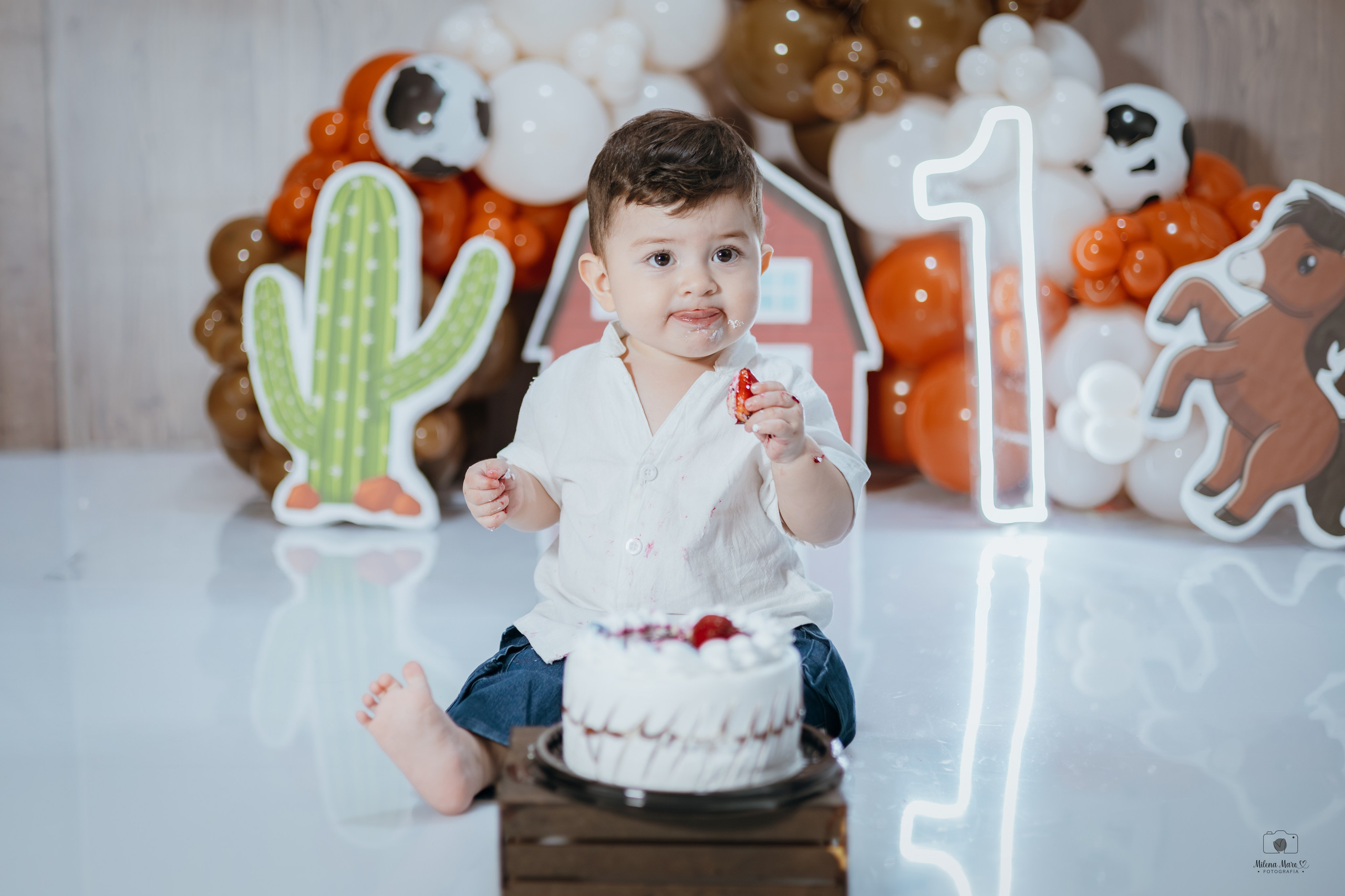 CAKE SMASH - PRIMER AÑO. Milena Maro Fotografía: estudio profesional en Acacías, Meta. Retrato familiar, infantil, maternas, eventos y empresas